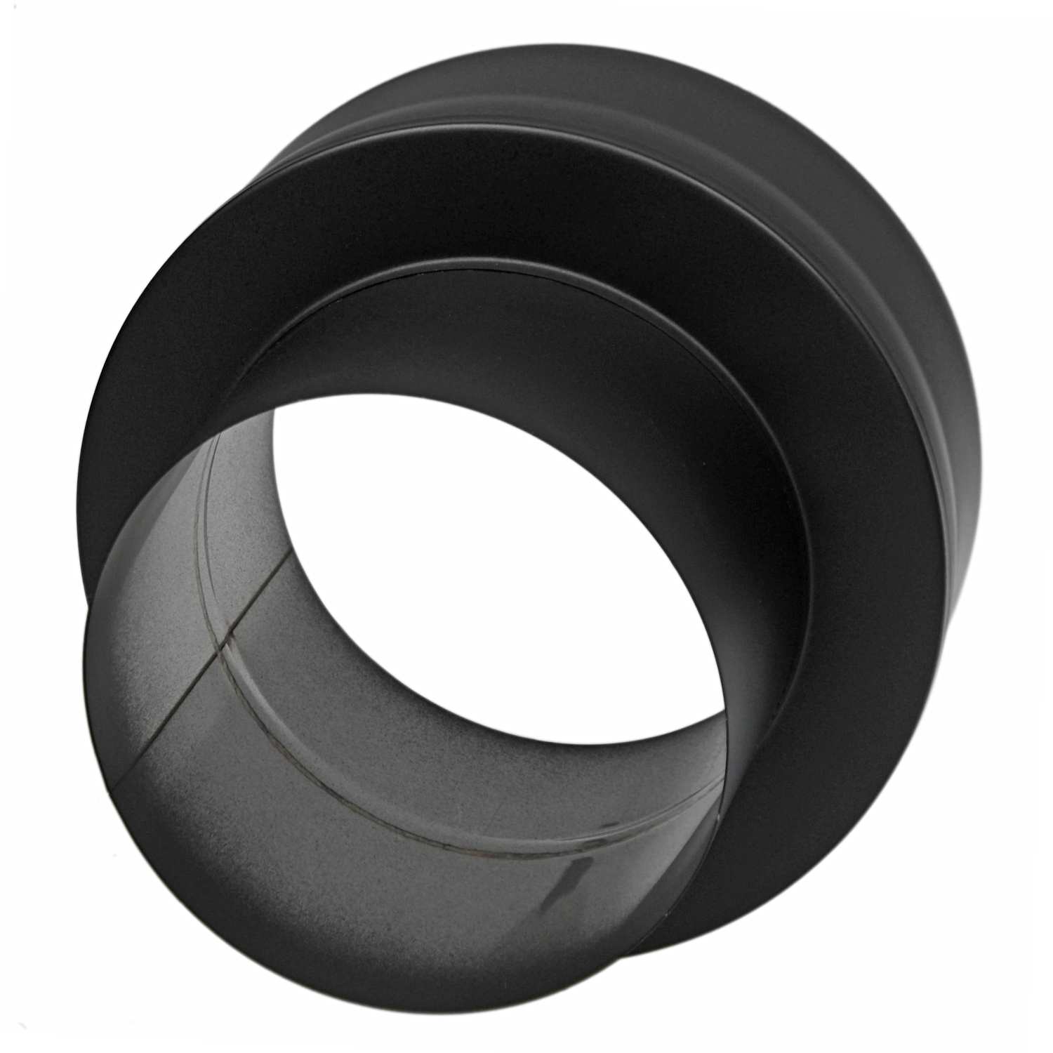 Raik Coltherm Adapter 150mm von EW auf DW schwarz für Rauchrohr / Ofenrohr