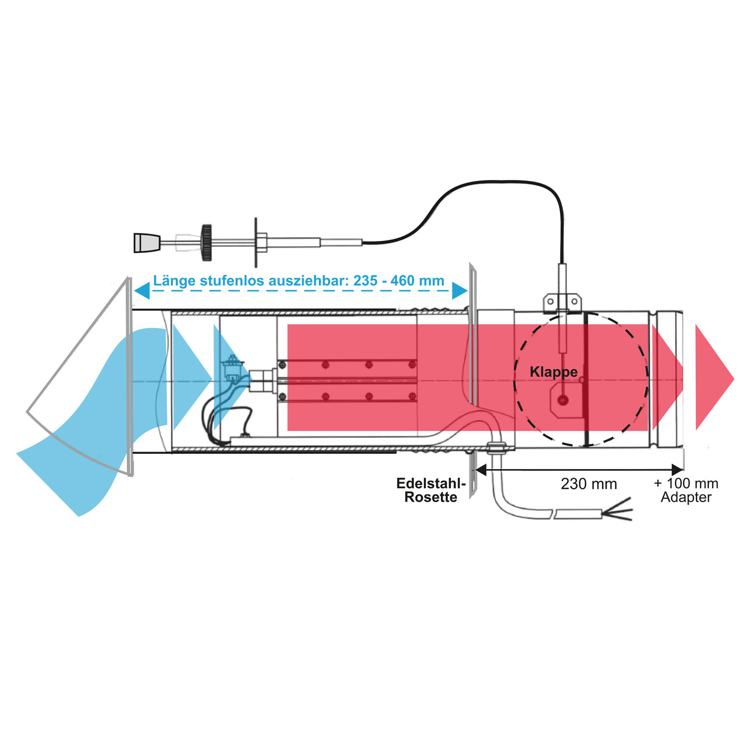 beheizbarer Frischluftanschluss Warm-Up Ø 80/100 mm beheizbarer Frischluftanschluss Warm-Up Ø 80/100 mm