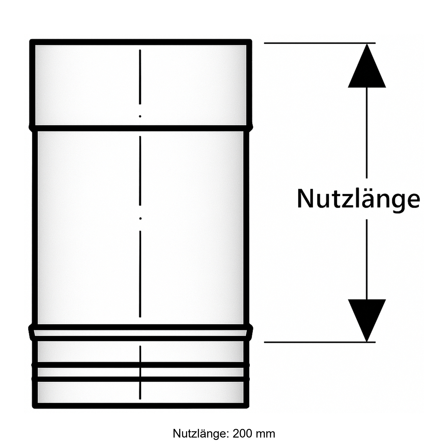 Schiedel PRIMA PLUS Rohrelement 250mm Ø113 mm einwandig matt Schiedel PRIMA PLUS Rohrelement 250mm Ø113 mm einwandig matt