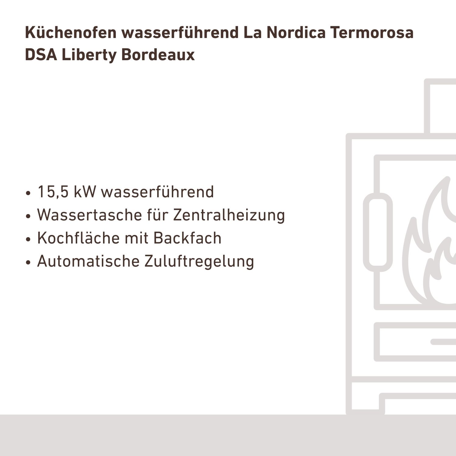 Küchenofen wasserführend La Nordica Termorosa DSA Liberty Bordeaux