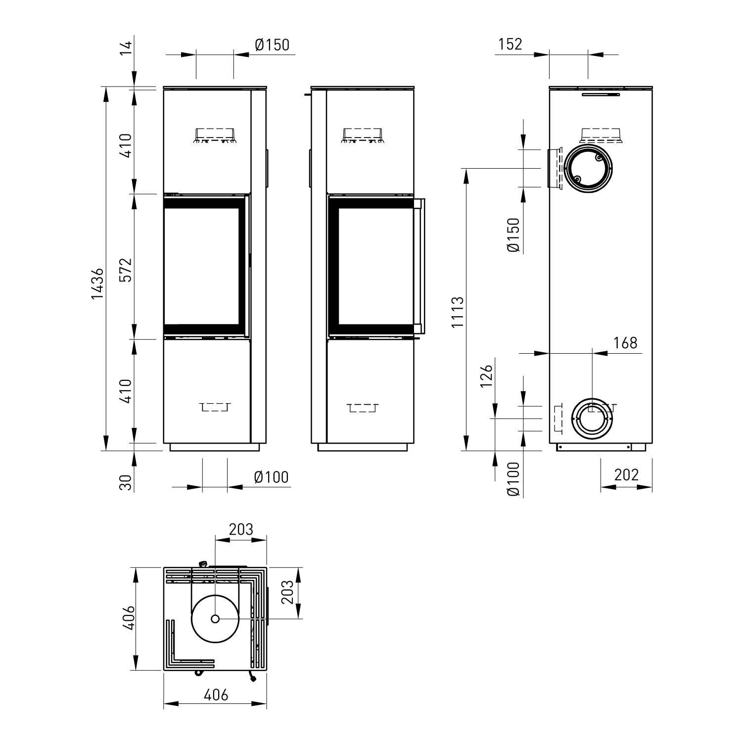 Spartherm Piko L Kaminofen Titan