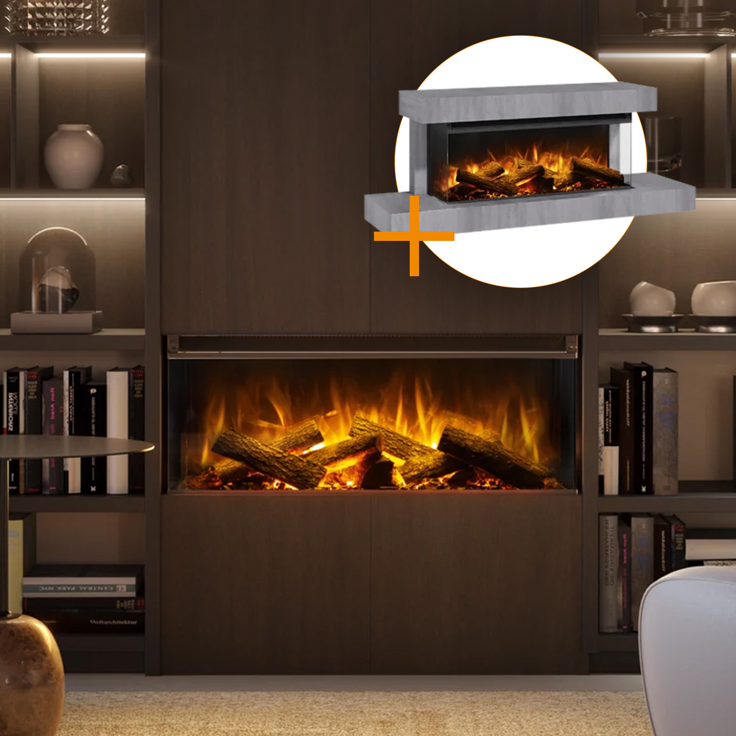 La Nordica Lumen 870 LED Elektrokamin Stein