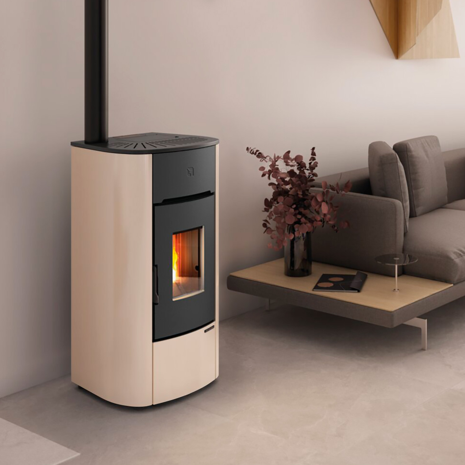 Extraflame Mariella Plus Pelletofen Elfenbein