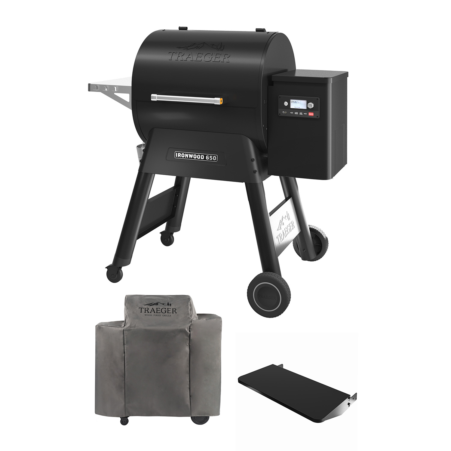 Traeger Ironwood 650 inkl. Abdeckhaube & klappbare Frontablage