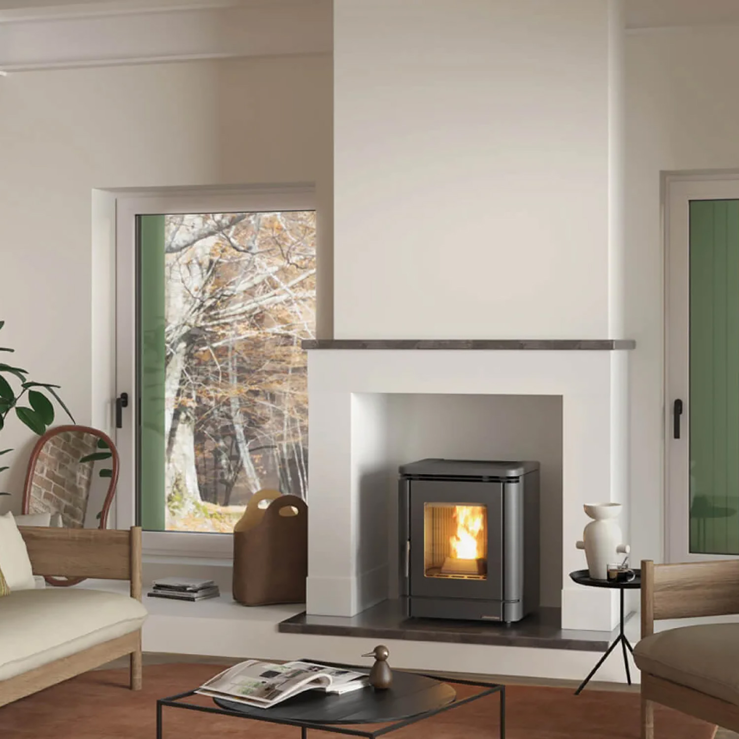 Extraflame Prestige Line Peggy Pelletofen Schwarz