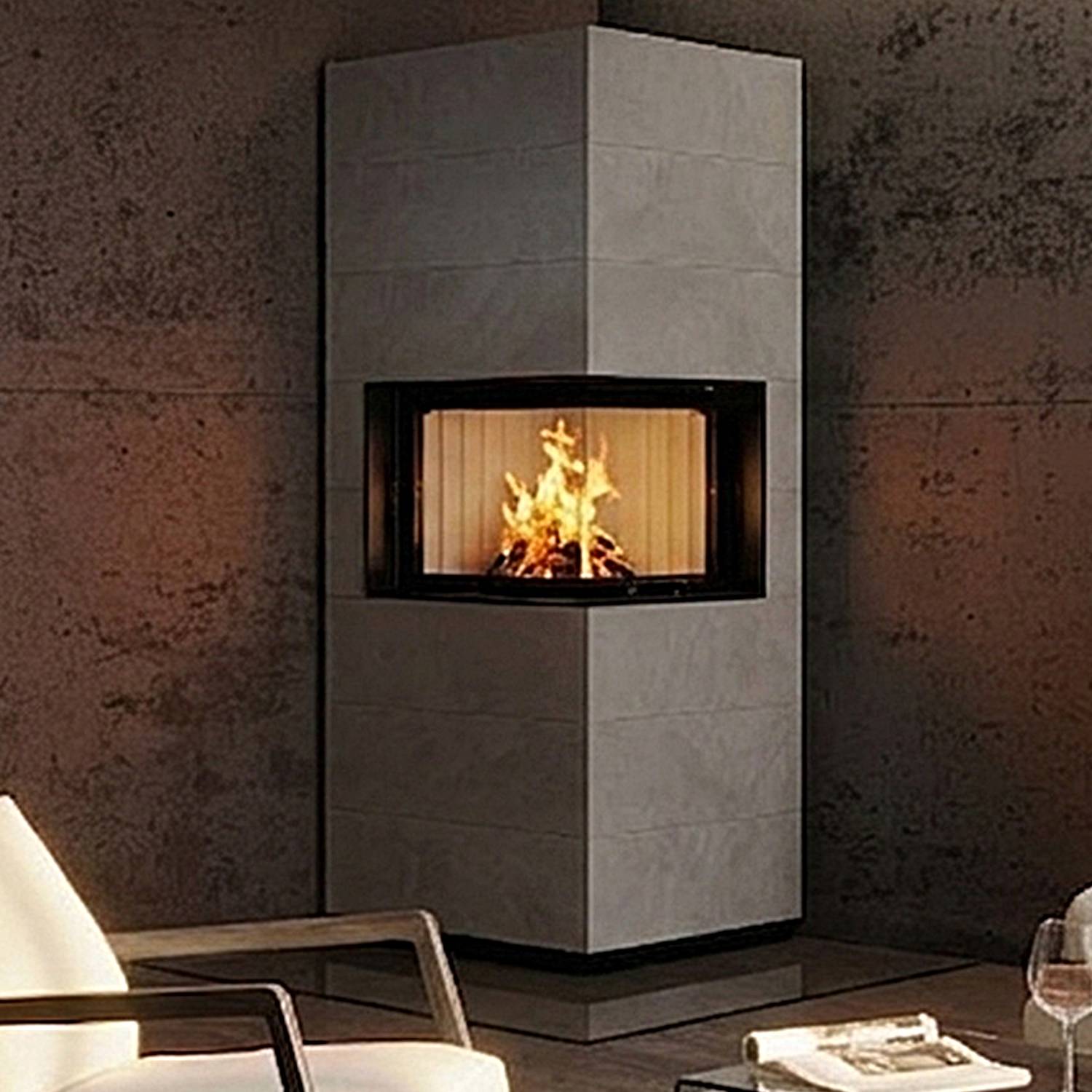 Spartherm SIM Varia 2R-55h Kaminbausatz RLU Beton Natur 3/3