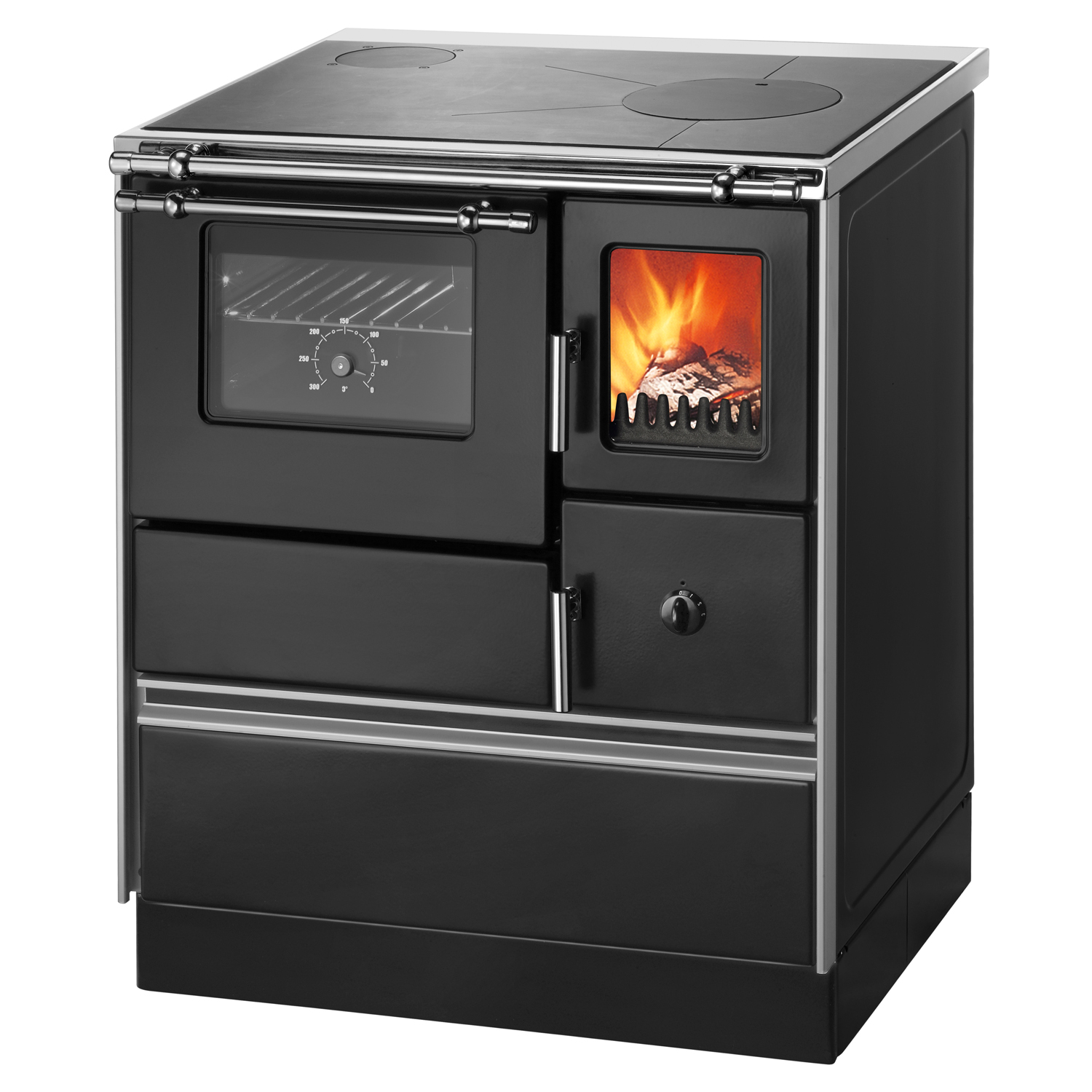 Westminster K 176 F/A 70 Küchenofen Stahl Schwarz, Backfach links Westminster K 176 F/A 70 Küchenofen Stahl Schwarz, Backfach links