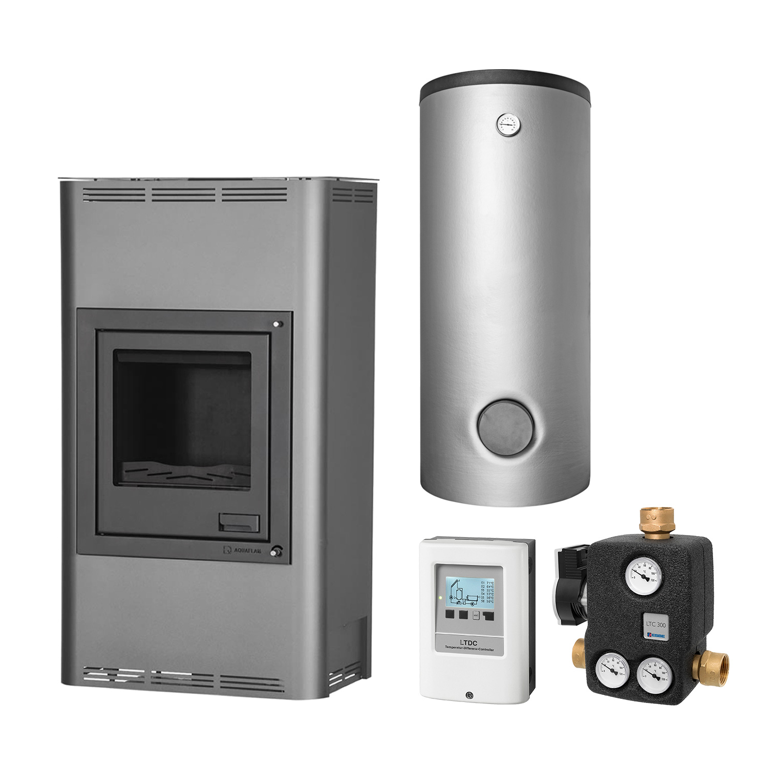 Aquaflam 17 Basic Grey Set + Pufferspeicher TPSM 825