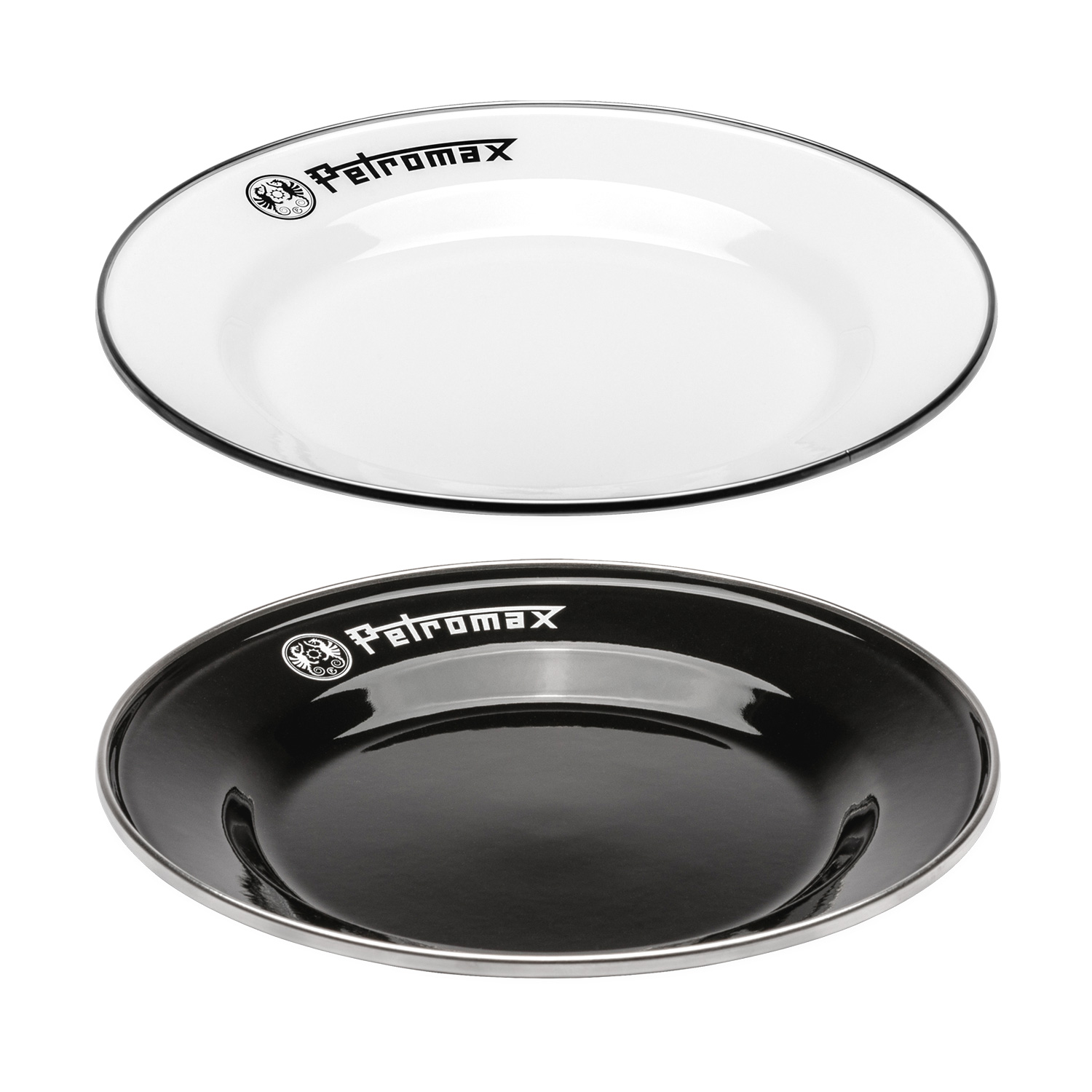 Petromax Emaille-Teller Schwarz 2er-Set Ø 26 cm Petromax Emaille-Teller Schwarz 2er-Set Ø 26 cm