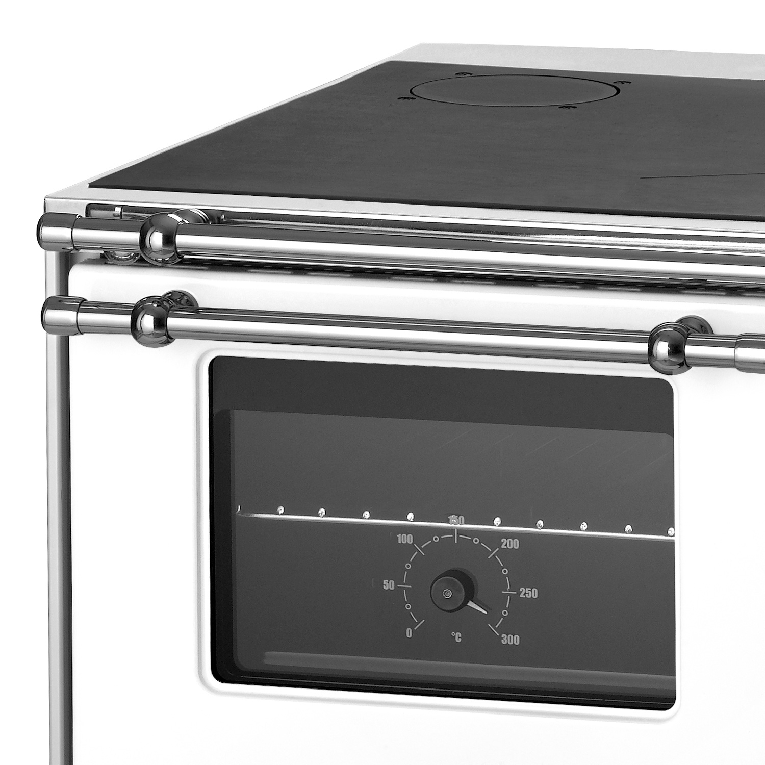 Westminster K76-70 Küchenofen Stahl weiß, Anschluss links