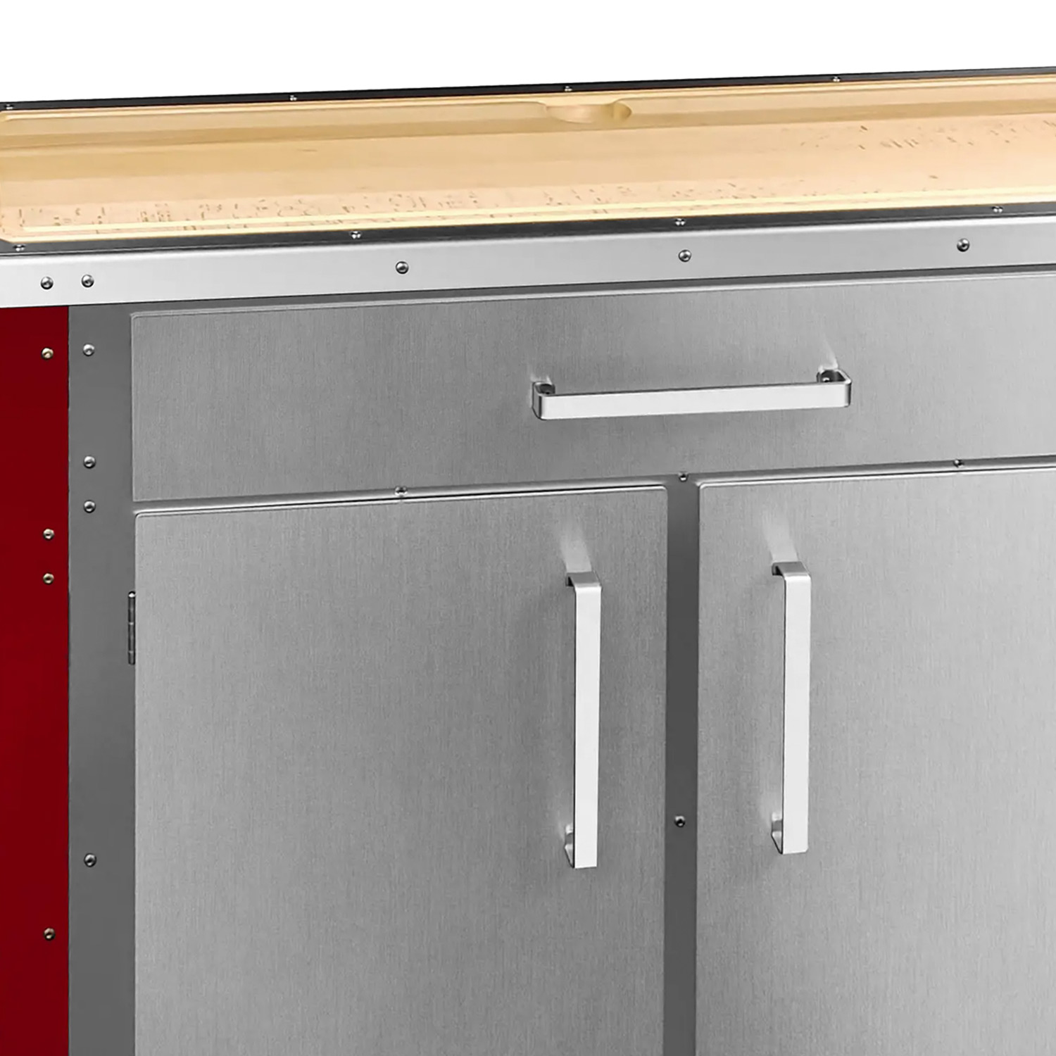 Asteus Tephra Lifestyle Grillstation Edelstahl & rot emailliert