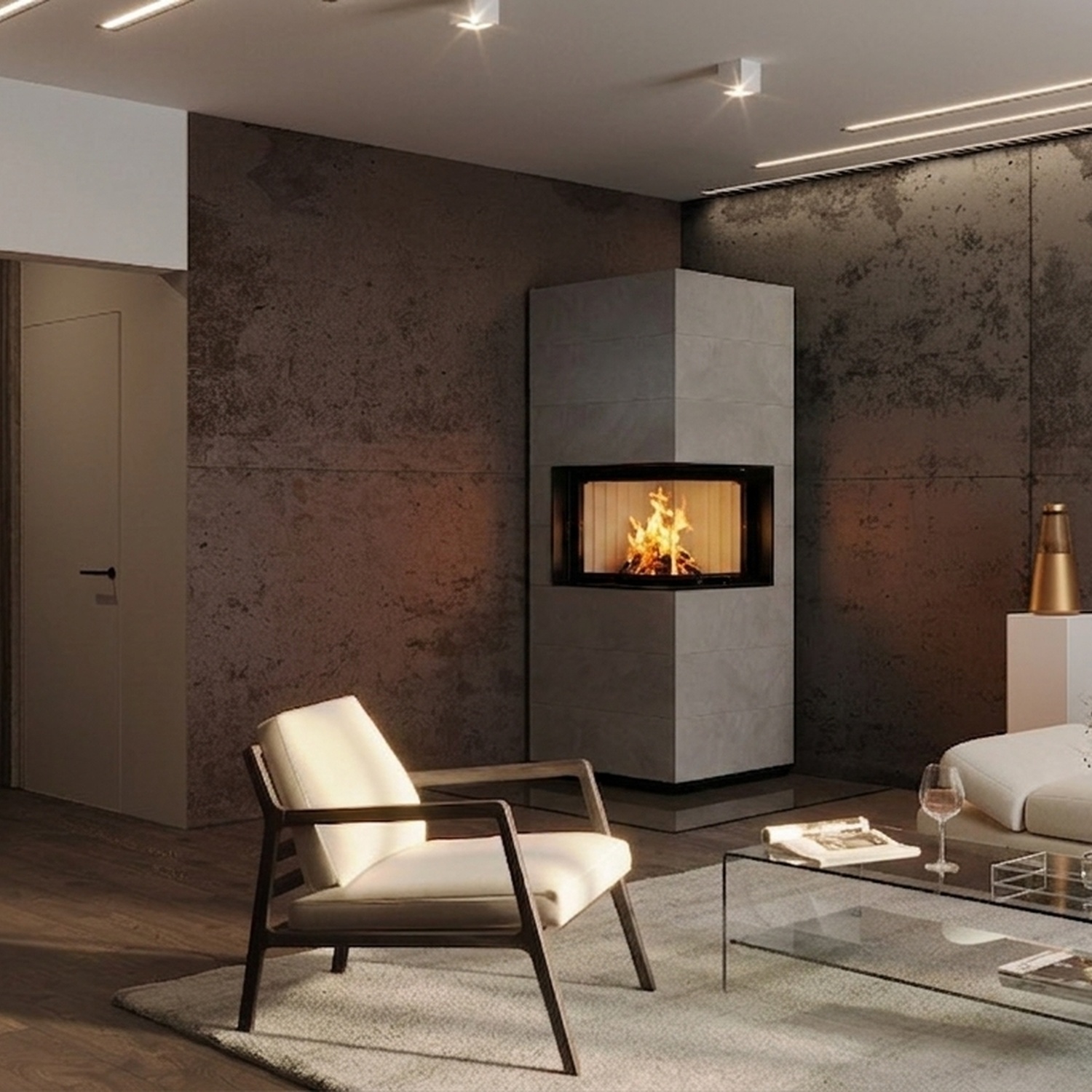 Spartherm SIM Varia 2R-55h Kaminbausatz RLU Beton Natur 3/3
