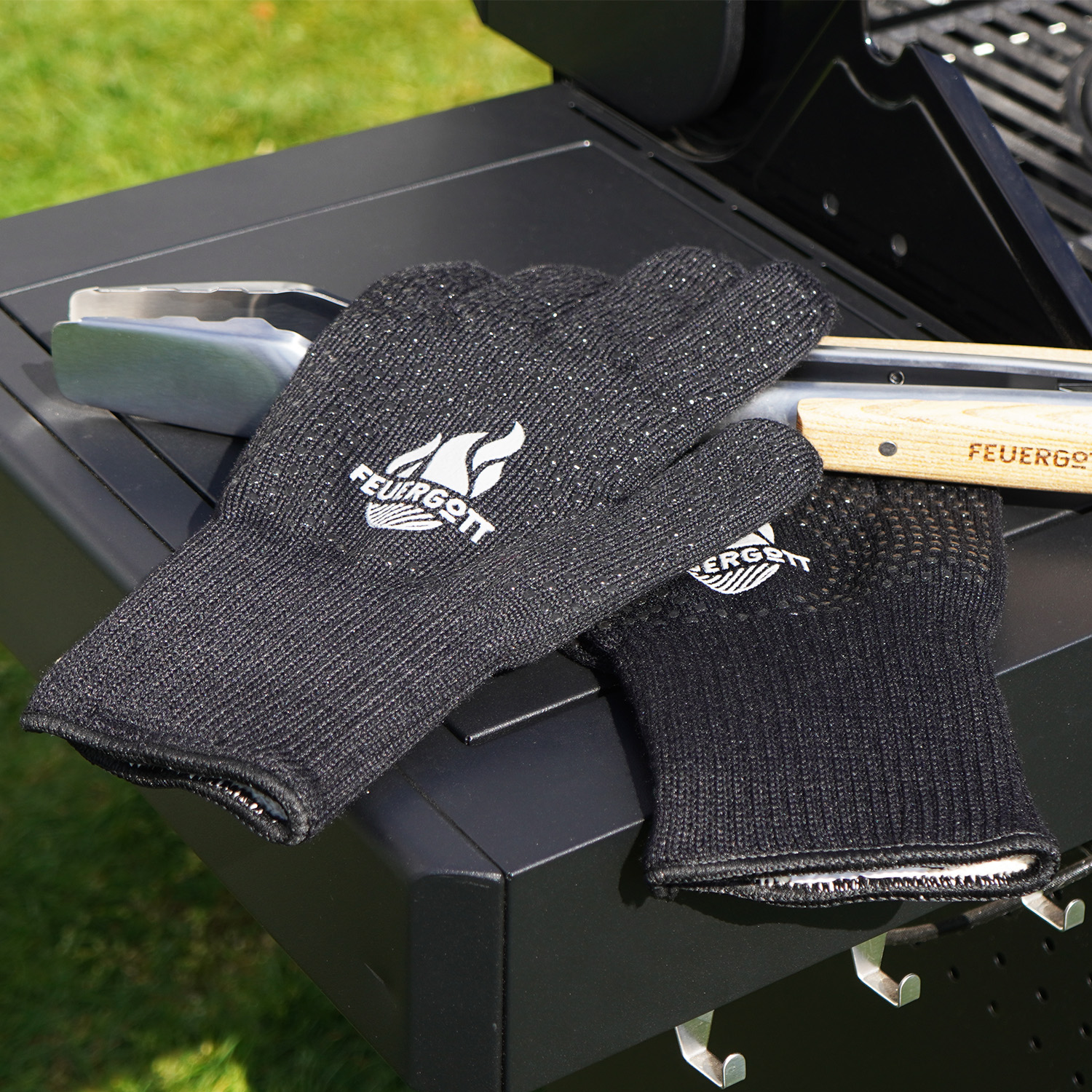 FEUERGOTT Grillhandschuhe silikonbeschichtet