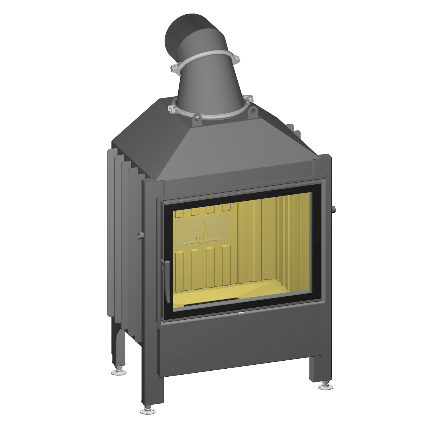 Spartherm Varia 1V H2O 8 kW wasserführender Kamineinsatz links Spartherm Varia 1V H2O 8 kW wasserführender Kamineinsatz links