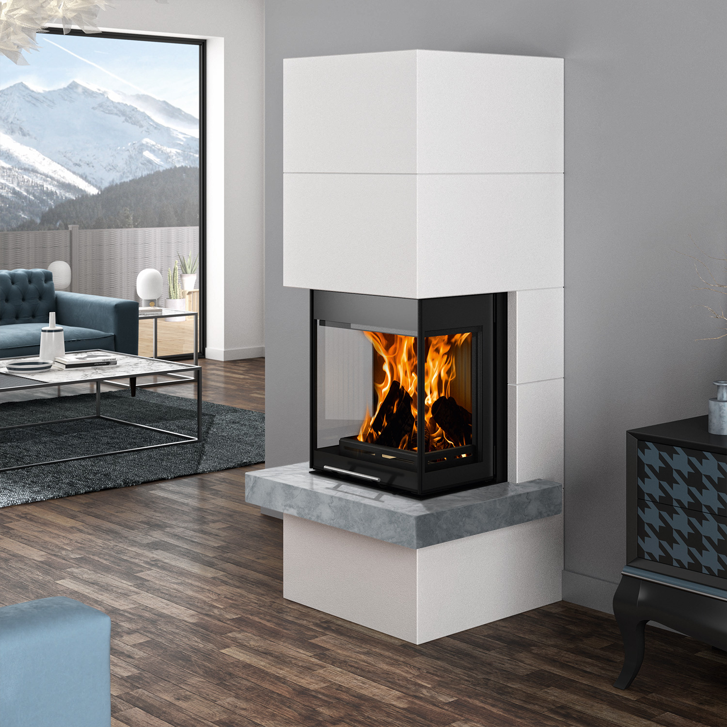 Oranier Club Tre II Kaminbausatz Sims Naturstein Grau Oranier Club Tre II Kaminbausatz Sims Naturstein Grau