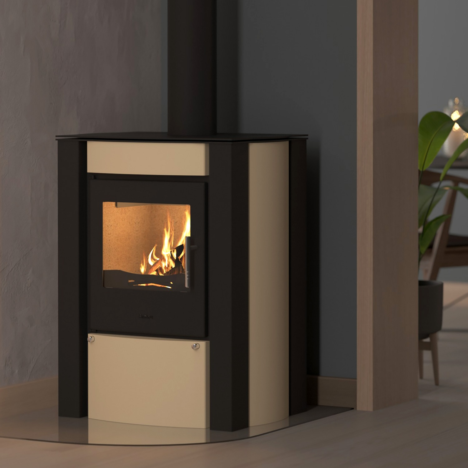 HS Flamingo AMOS Kaminofen Creme HS Flamingo AMOS Kaminofen Creme