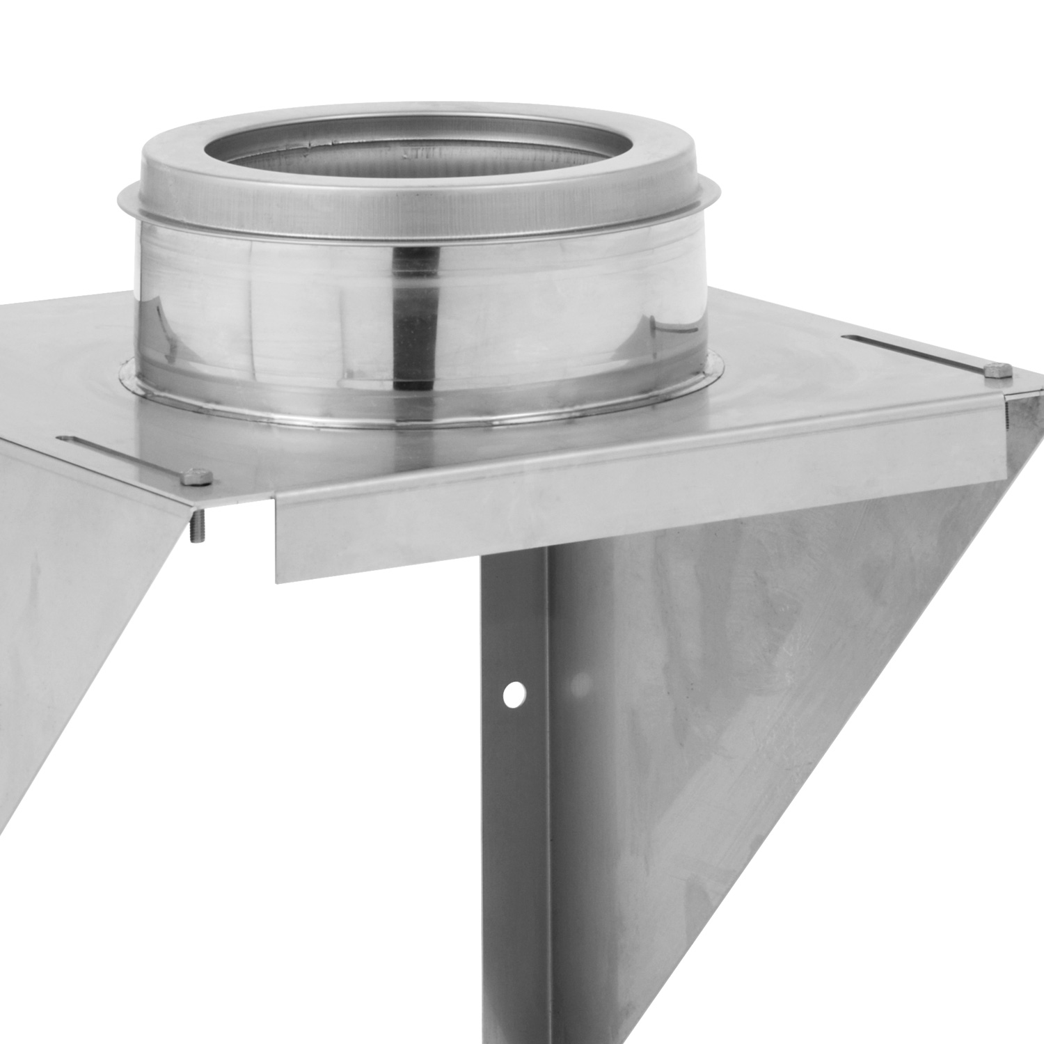 Opsinox Edelstahlschornstein 180mm Wandkonsole m. Kondensatablauf MSDC