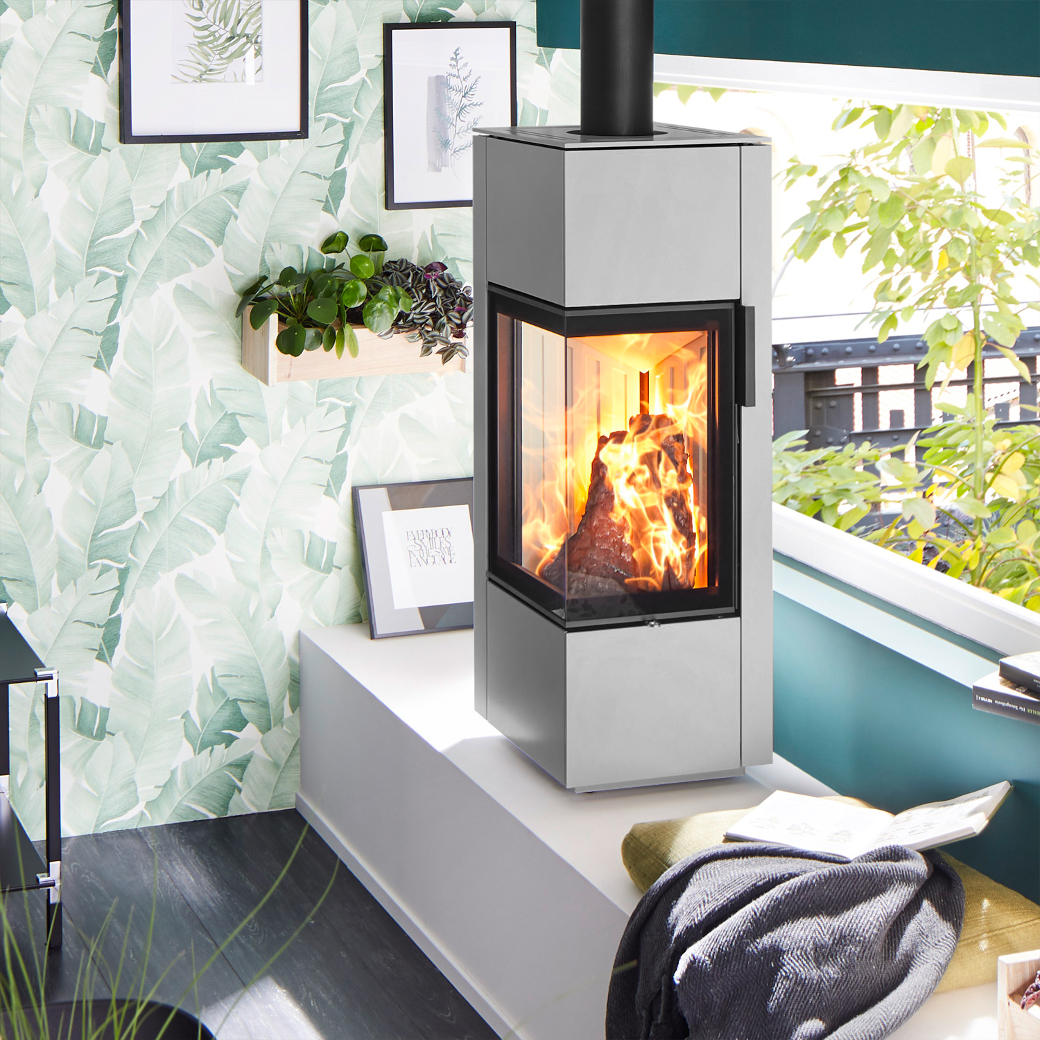 Spartherm Piko S steel Kaminofen Lichtgrau Spartherm Piko S steel Kaminofen Lichtgrau