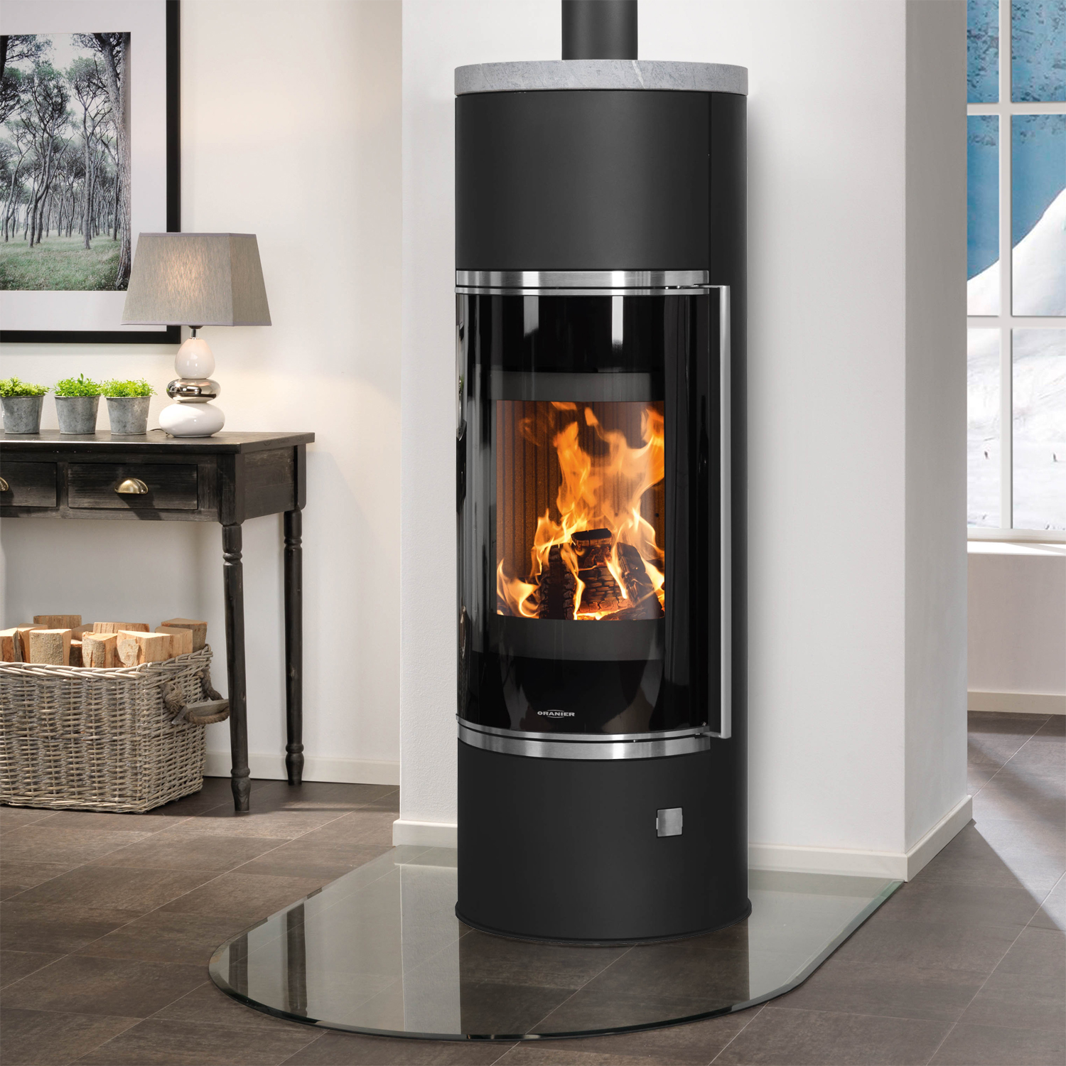 Oranier Arena Aqua 2.0 wasserführender Kaminofen Stahl Schwarz mit Abdeckplatte Speckstein Oranier Arena Aqua 2.0 wasserführender Kaminofen Stahl Schwarz mit Abdeckplatte Speckstein