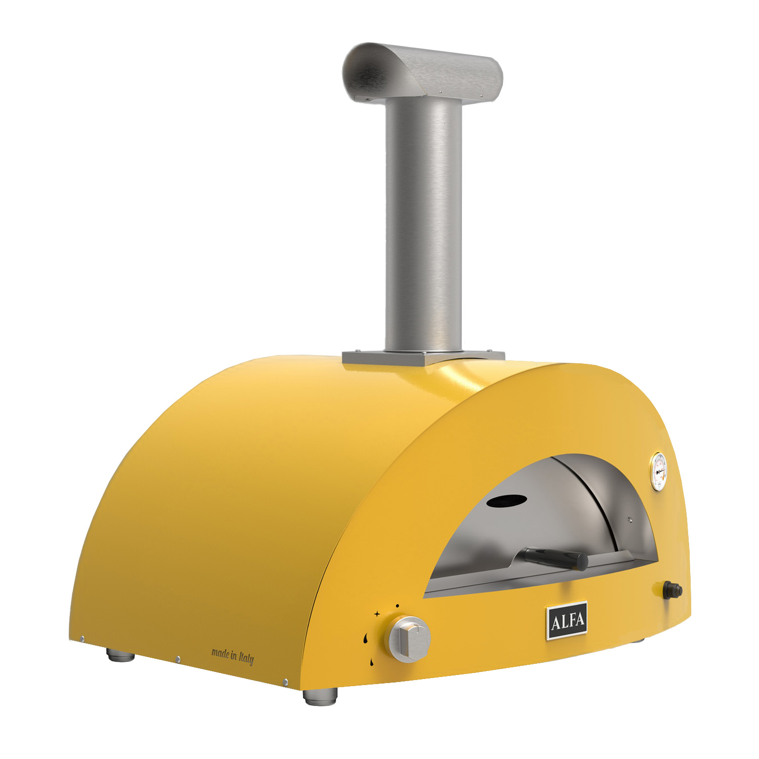 Alfa Moderno 2 Pizze Pizzaofen Hybrid Fire Yellow