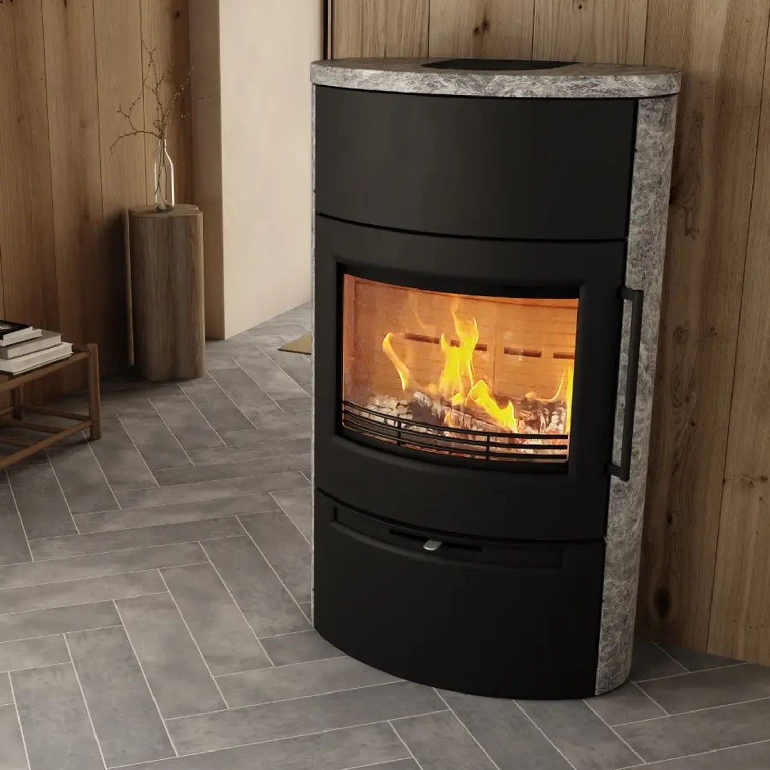 TermaTech TT55HST Kaminofen Speckstein marmoriert