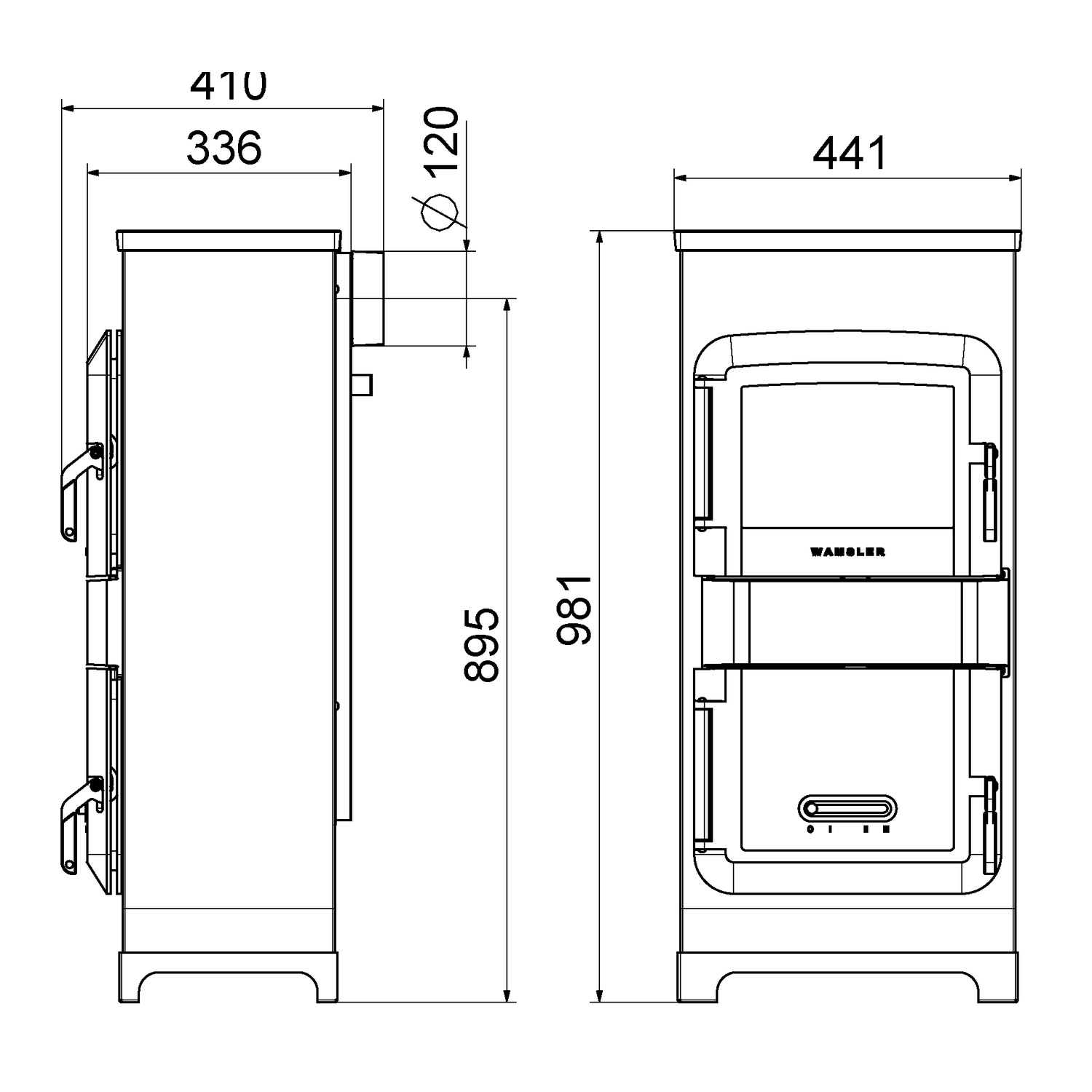 Wamsler Raumheizer RH-8F Naturstein m. Dauerbrand/Automatik