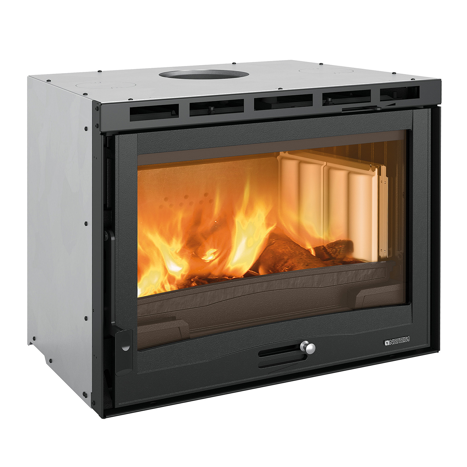 La Nordica Inserto 70.16 Ventilato Kamineinsatz Stahl Schwarz