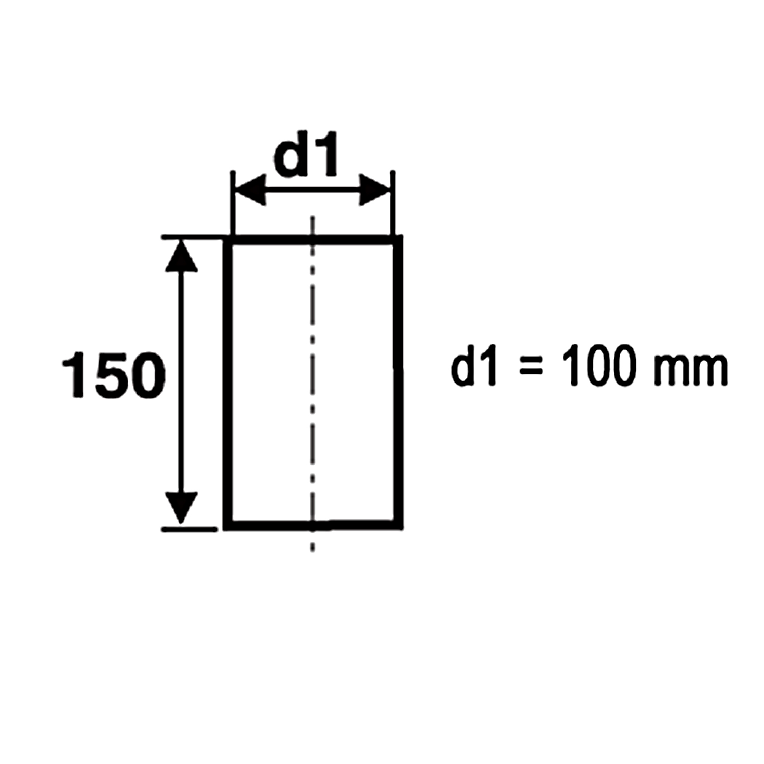 Raik Pelletrohr / Ofenrohr 100mm - Schornsteinanschlussstück schwarz
