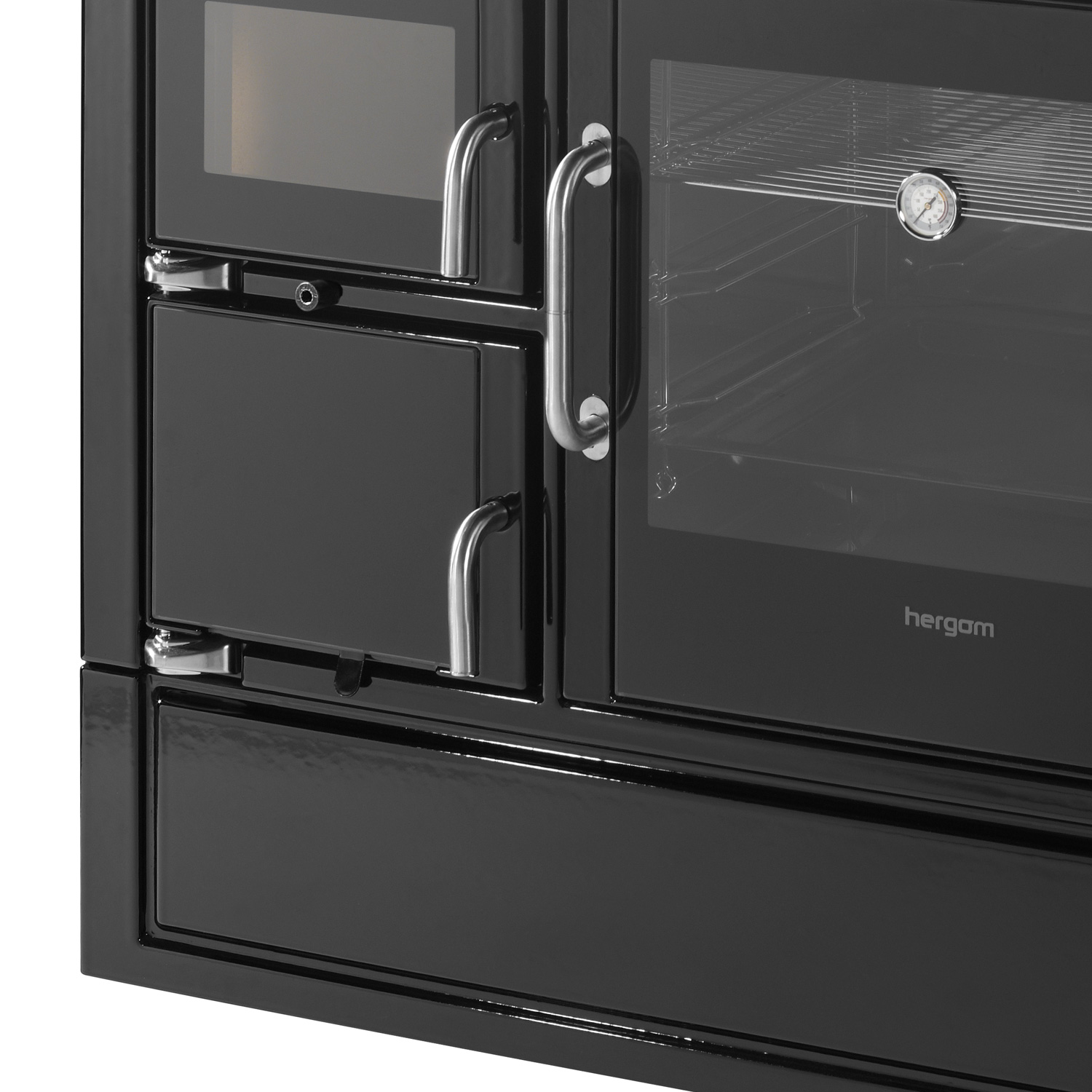 Hergom Eclecsys 100 SE Küchenofen Gusseisen schwarz, inkl. Herdabdeckung aus Glaskeramik Hergom Eclecsys 100 SE Küchenofen Gusseisen schwarz, inkl. Herdabdeckung aus Glaskeramik