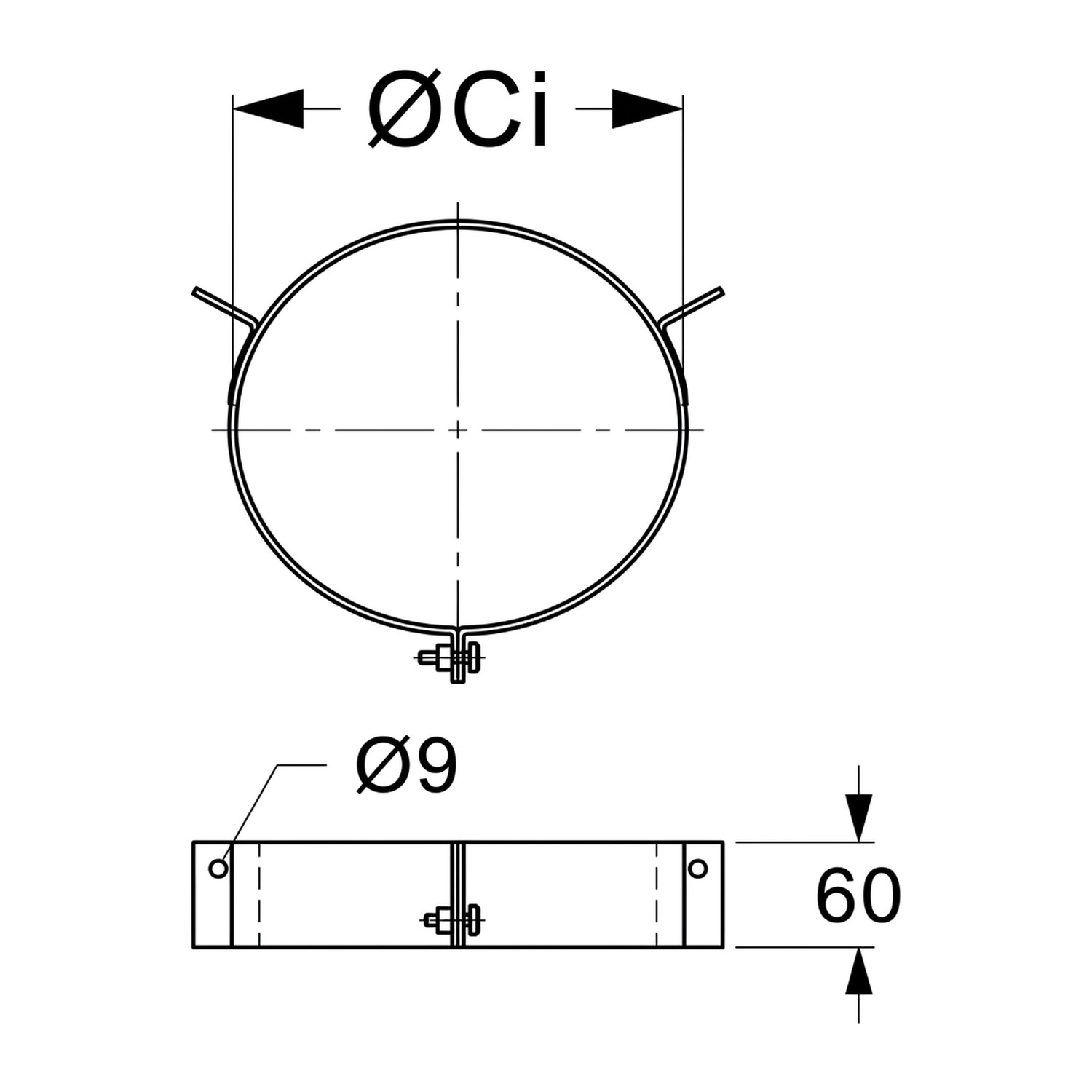 Schiedel Abspannset starr mit Schelle für ICS Ø 130 mm