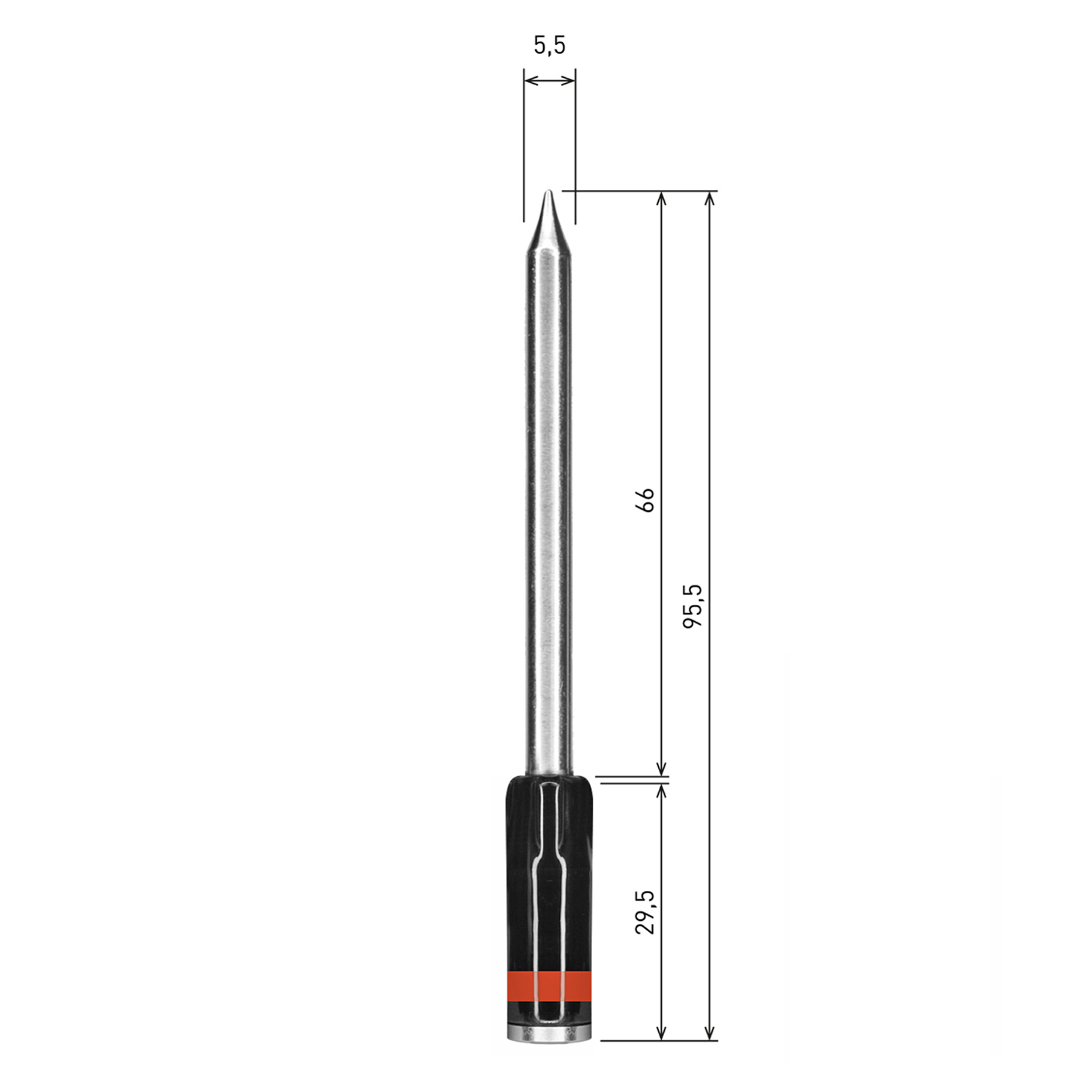 The MeatStick Mini Einzelstick Temperaturfühler Rot