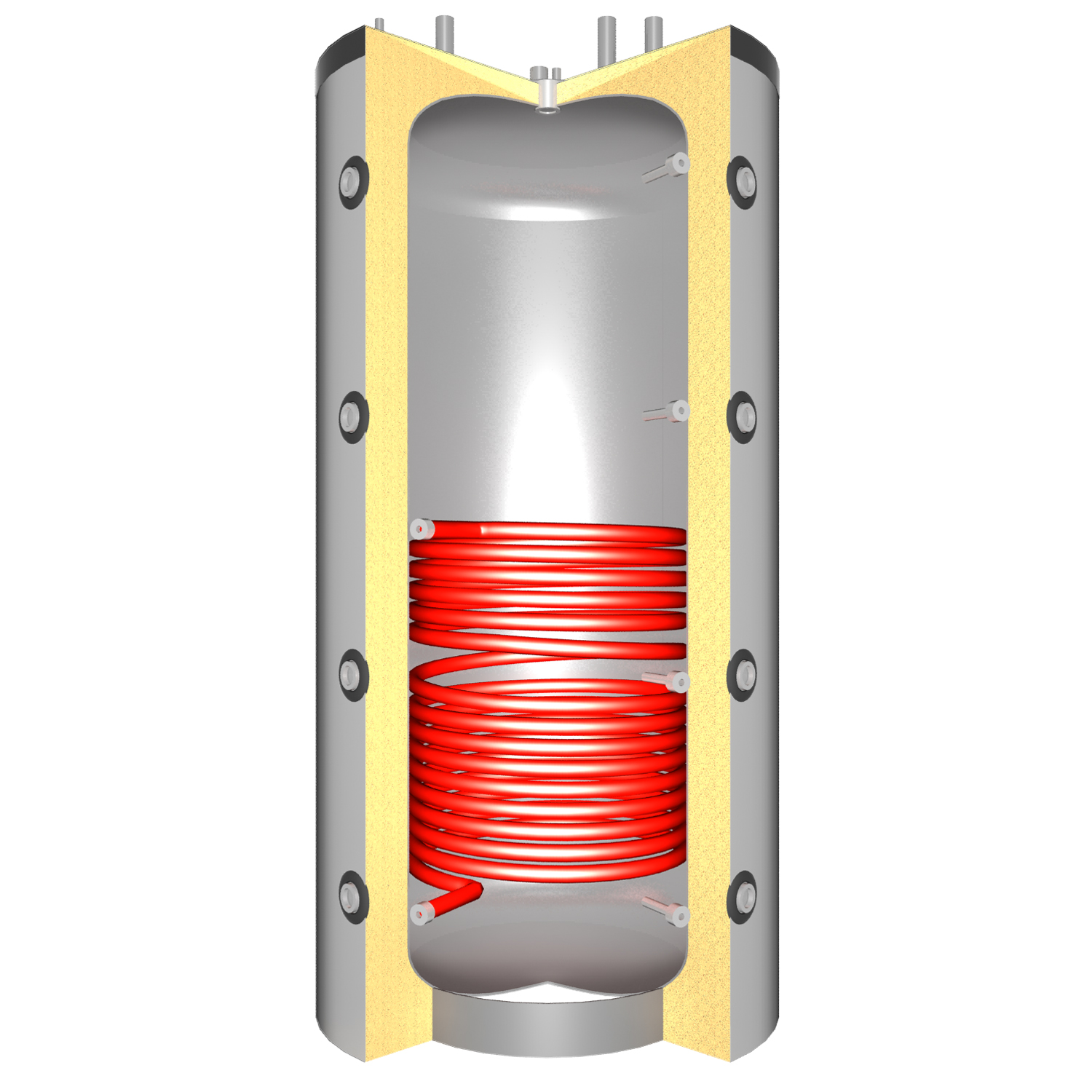 Aquaflam 17 Basic Wasserführender Kamineinsatz Komplett-Set + Solarthermie-Set 2 (11 m²) + Pufferspeicher TPSR 825 + 1 SWT