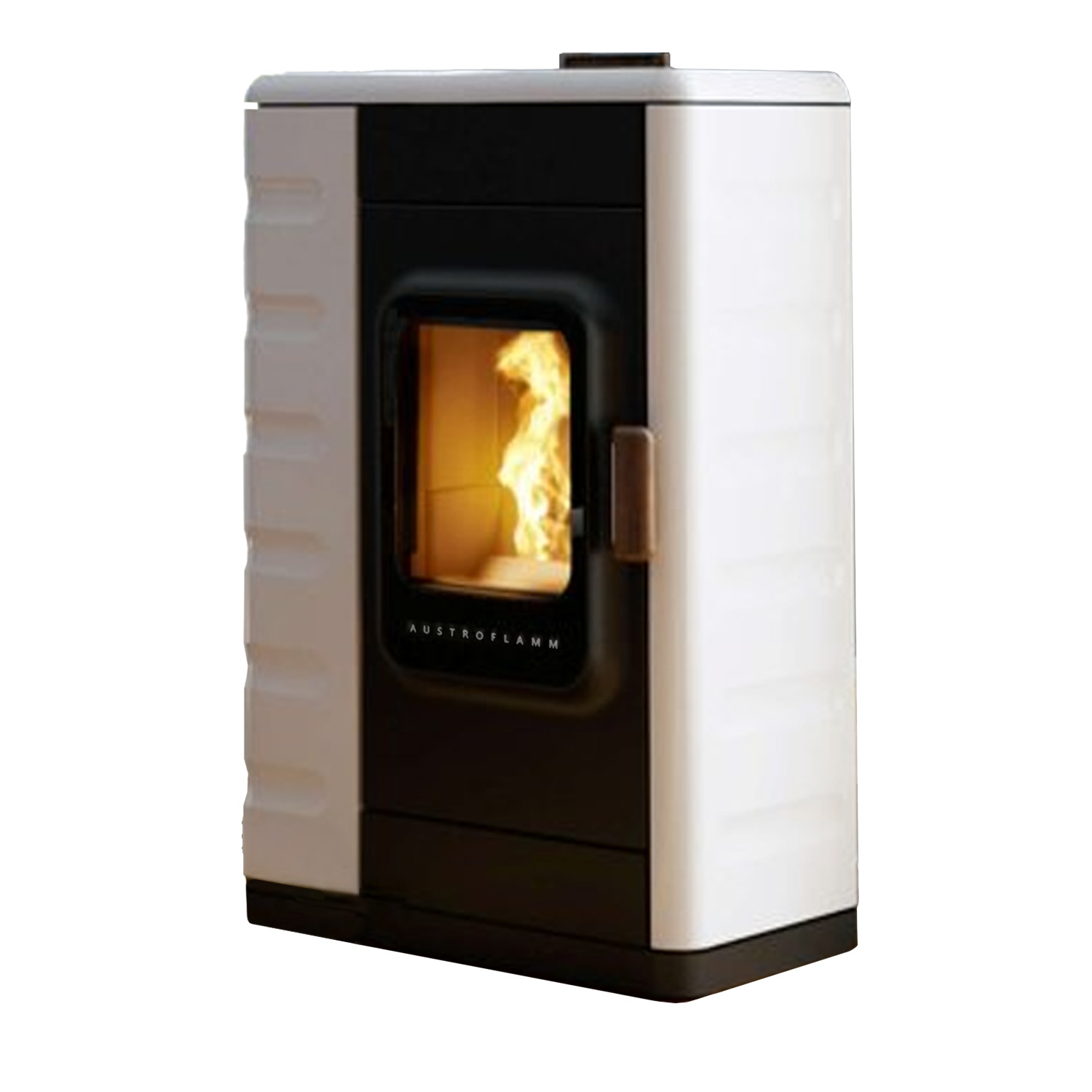 Austroflamm Ruby Pelletofen Stahl Keramik Bright White