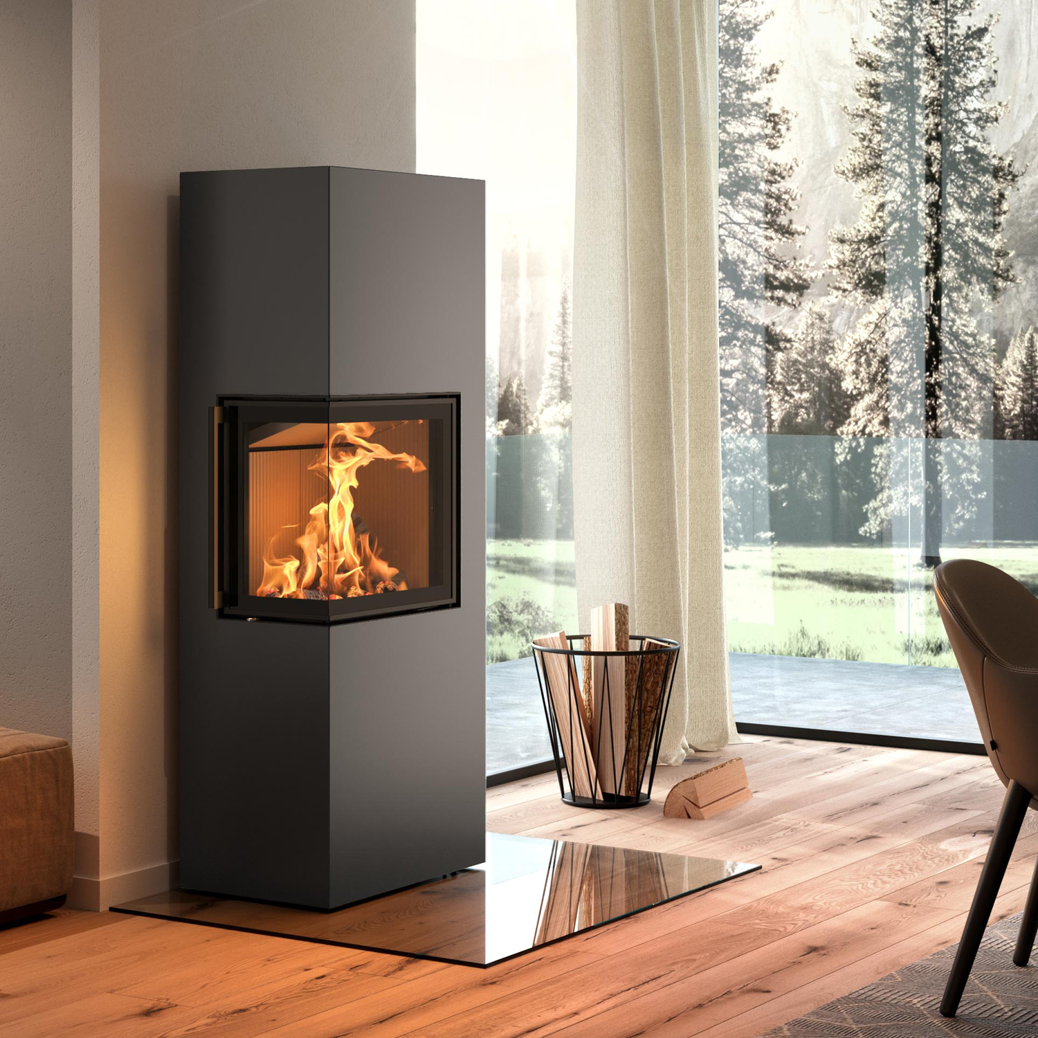 Spartherm Lungo 2L Kaminofen Titan