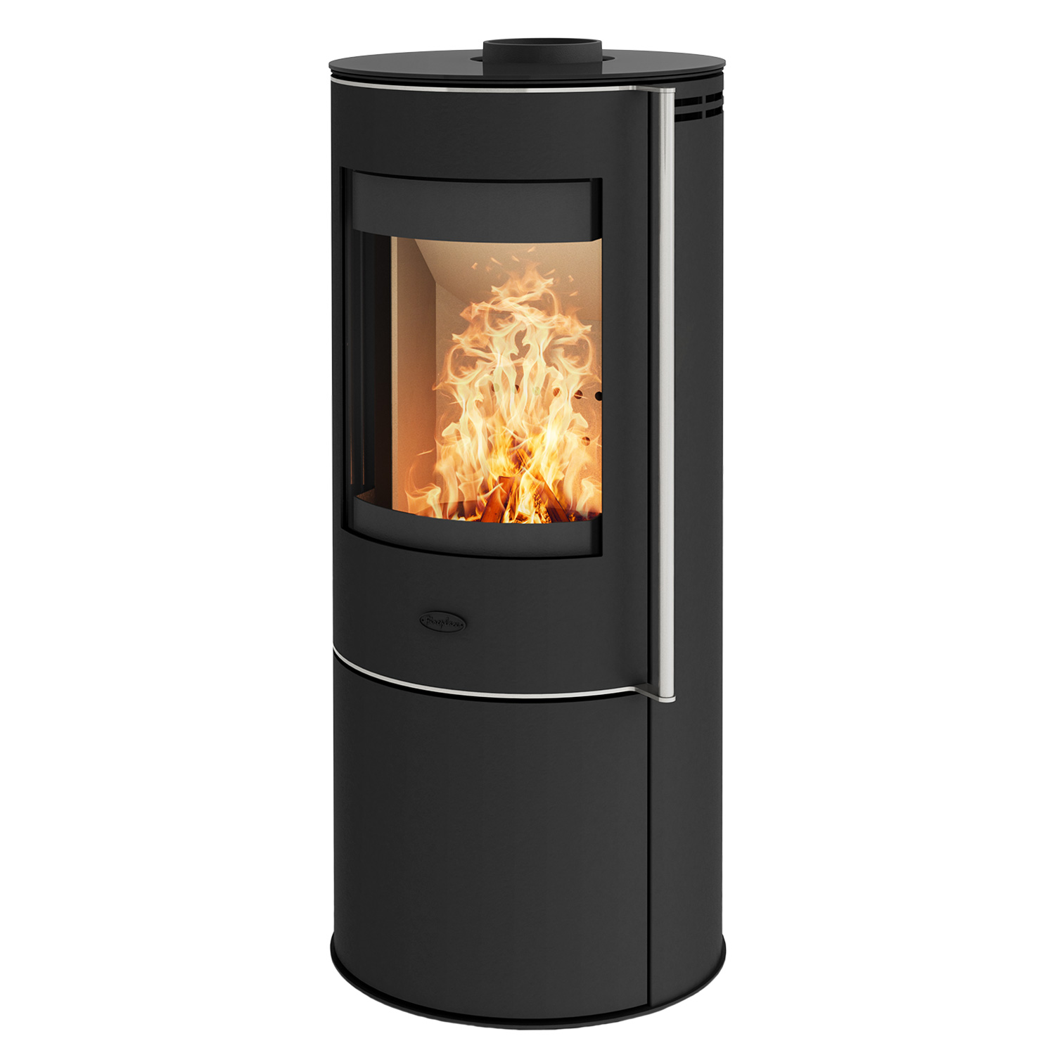 Fireplace Elite Toronto Kaminofen Stahl Schwarz mit Abdeckplatte Glas + 1 m³ Kaminholz gratis