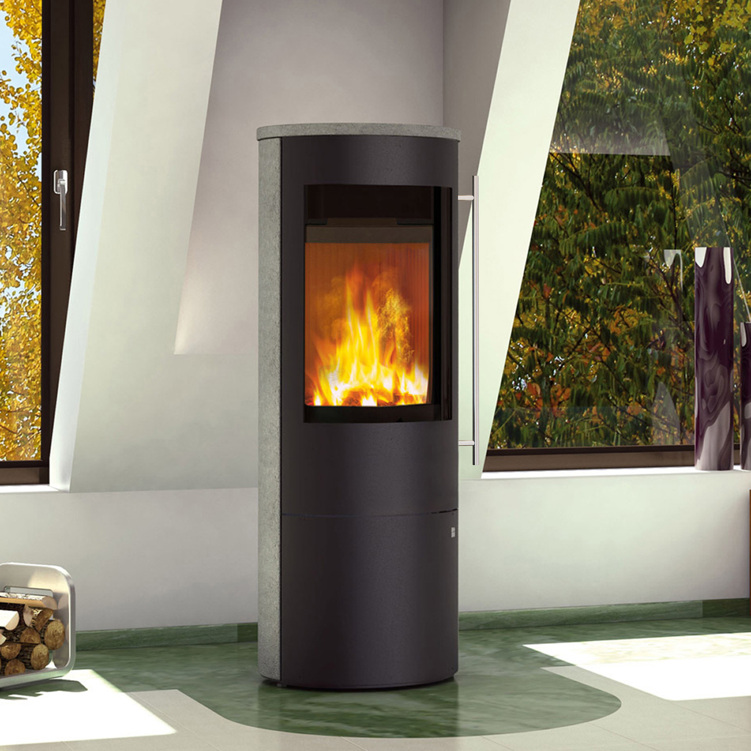 Olsberg Kaminofen Tacora Compact Naturstein Serpentin mit Stangengriff Olsberg Kaminofen Tacora Compact Naturstein Serpentin mit Stangengriff