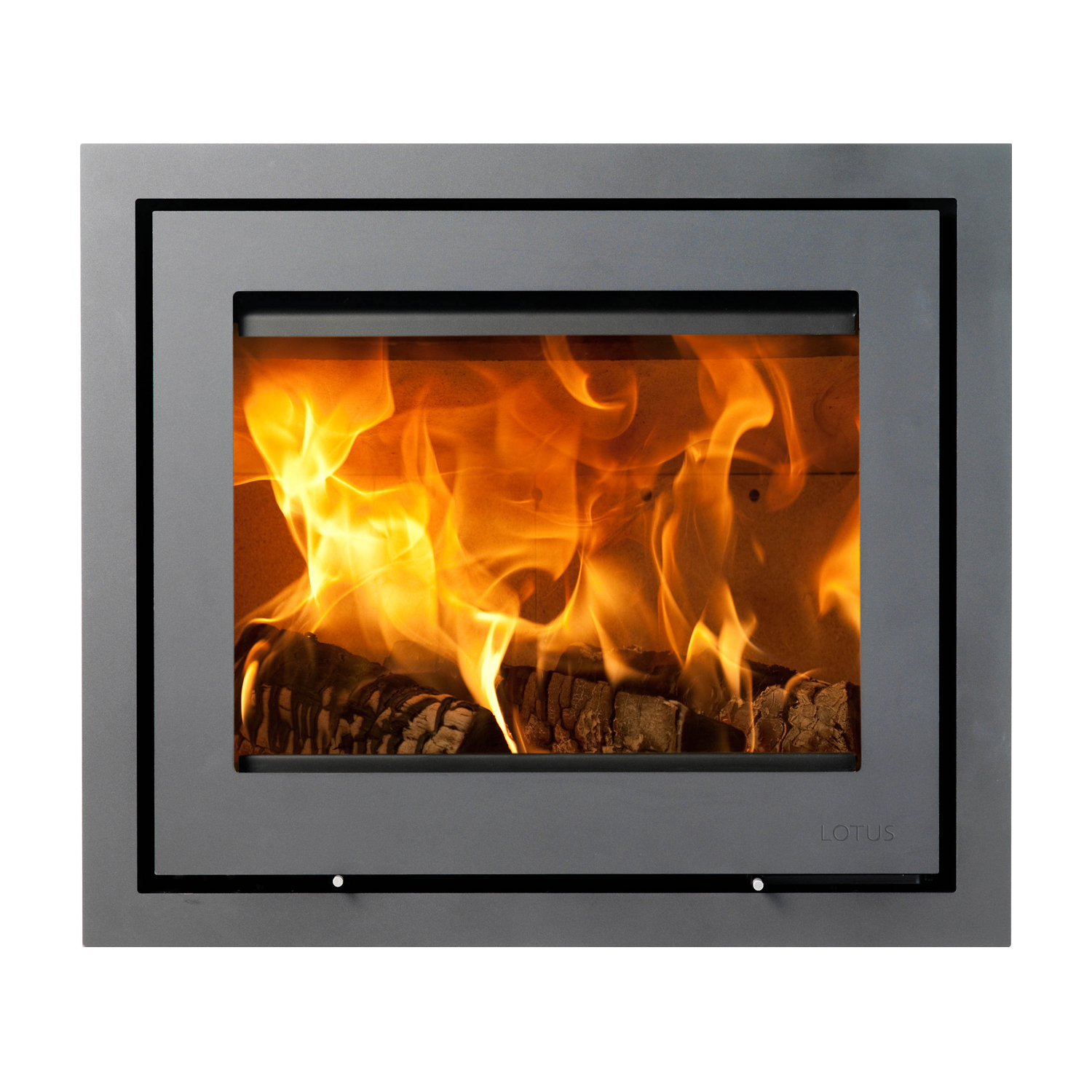 Lotus H570 Kamineinsatz Grau / Scharniere links