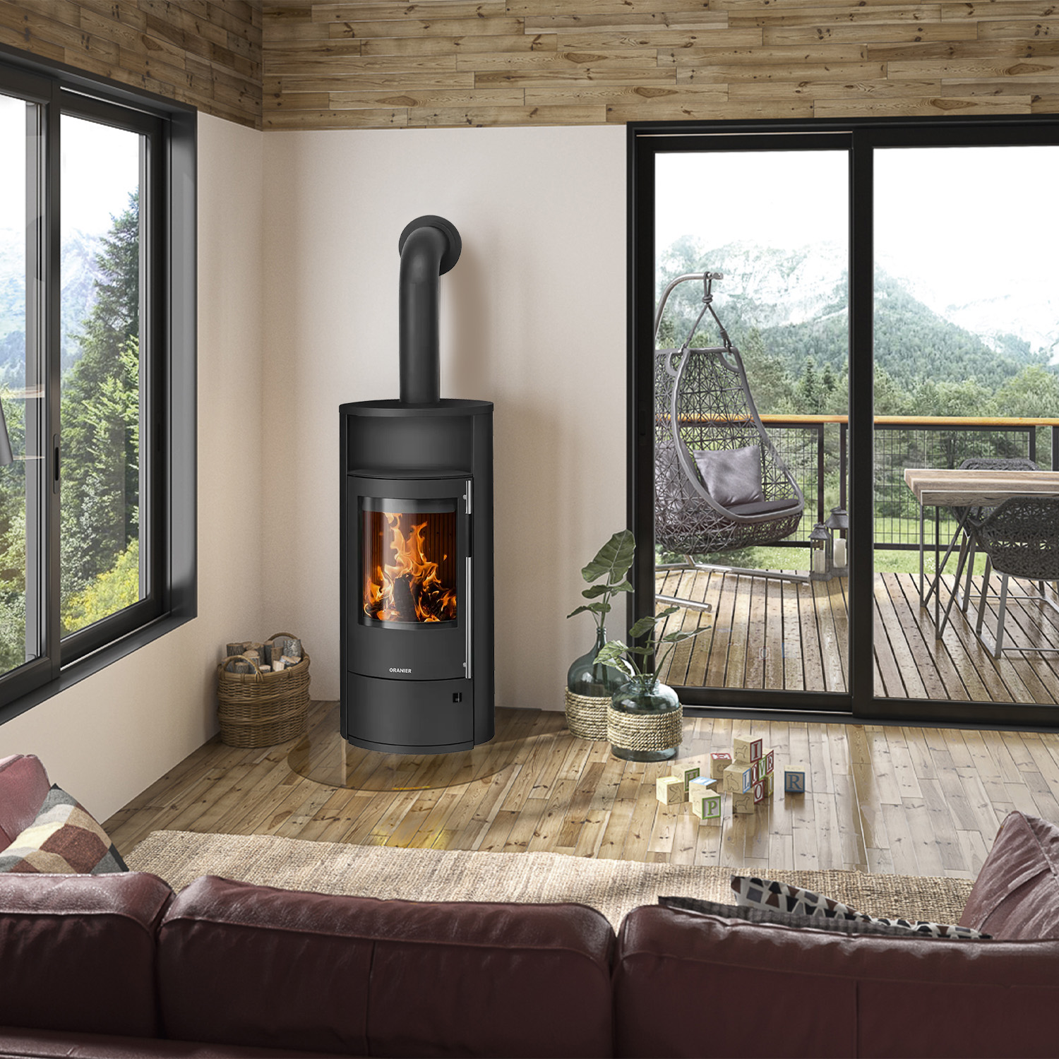 Oranier Polar Neo 8 Kaminofen Stahl Schwarz