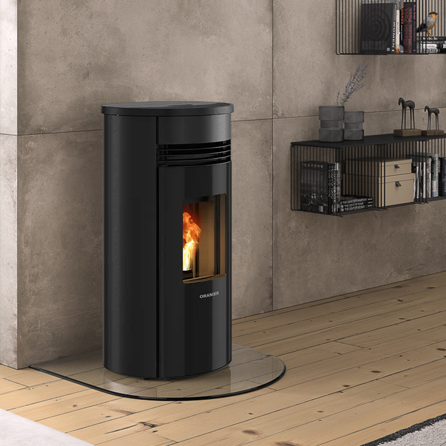 Oranier Sando 50 Pelletofen Stahl Schwarz
