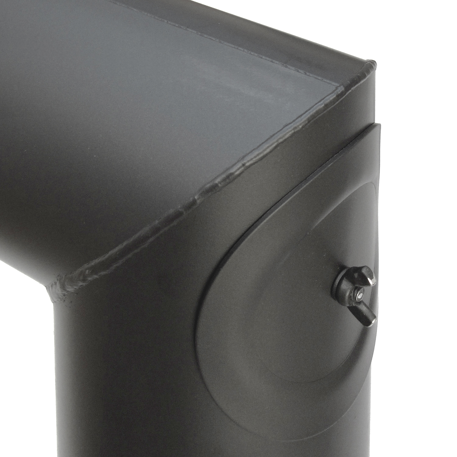 Raik Basic Rauchrohrbogen-Set 160mm gussgrau 2-teilig – eckig für Rauchrohr / Ofenrohr