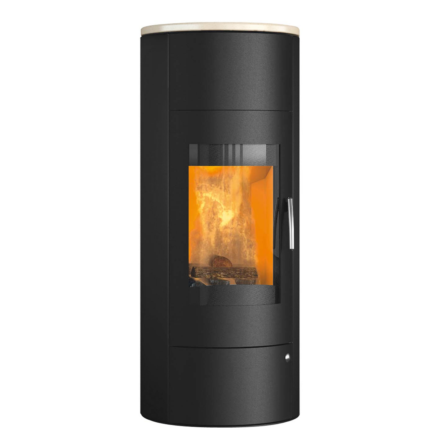 Königshütte Taurus Aqua Wasserführender Kaminofen Stahl Schwarz | Topplatte Keramik Vanilla