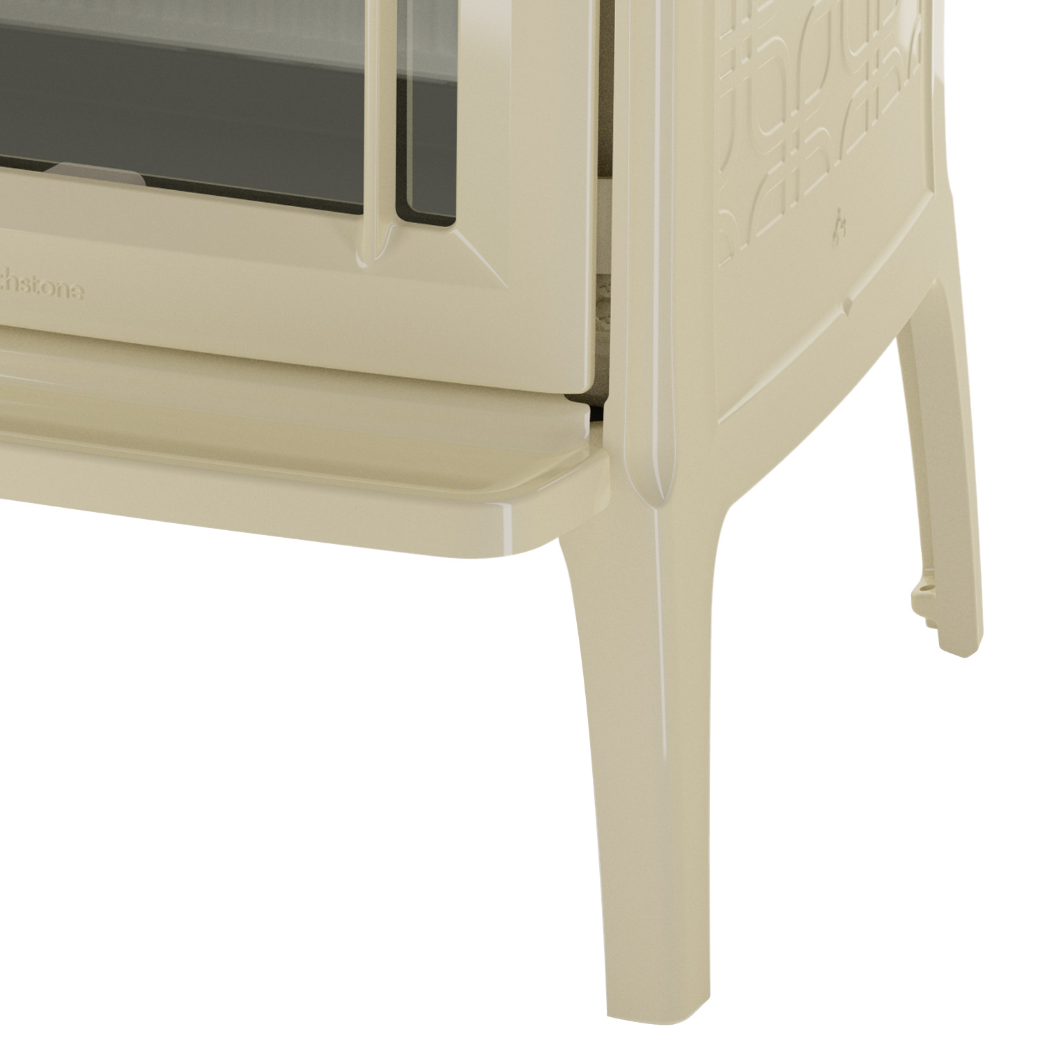 Hergom Shelburne Kaminofen Gusseisen Beige emailliert