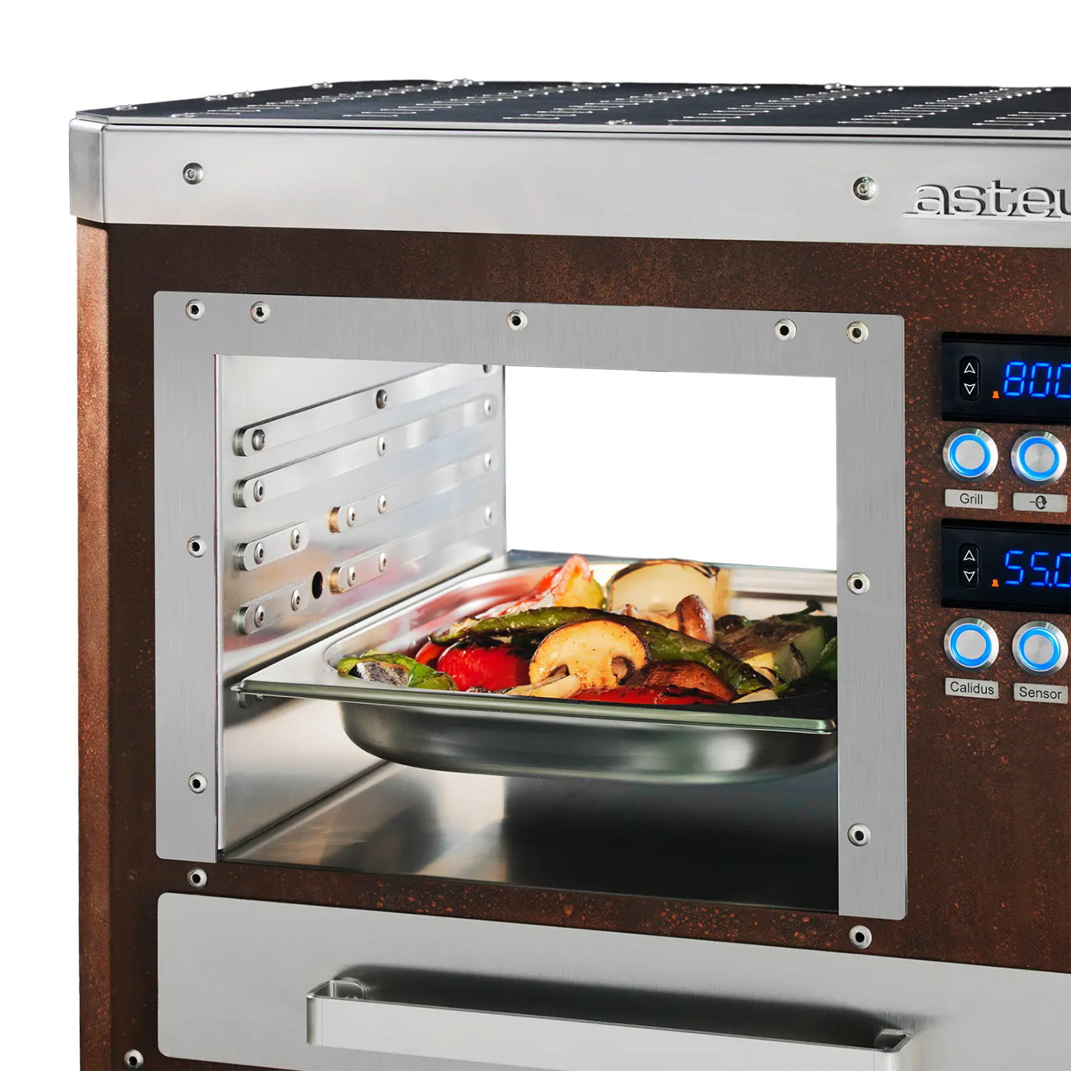 Asteus Segula 800° Lifestyle Elektrogrill braun emailliert