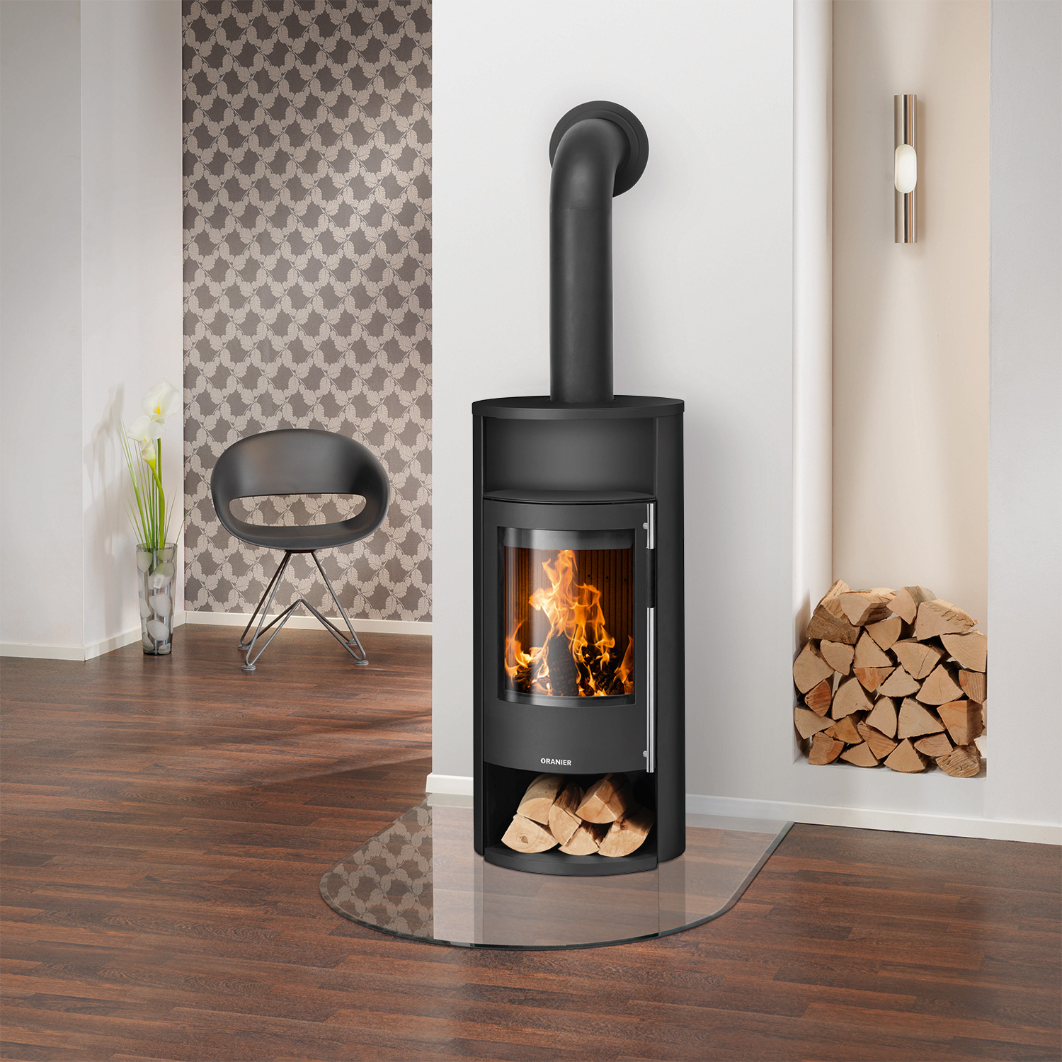 Oranier+ Polar Neo 4 Kaminofen Stahl Schwarz