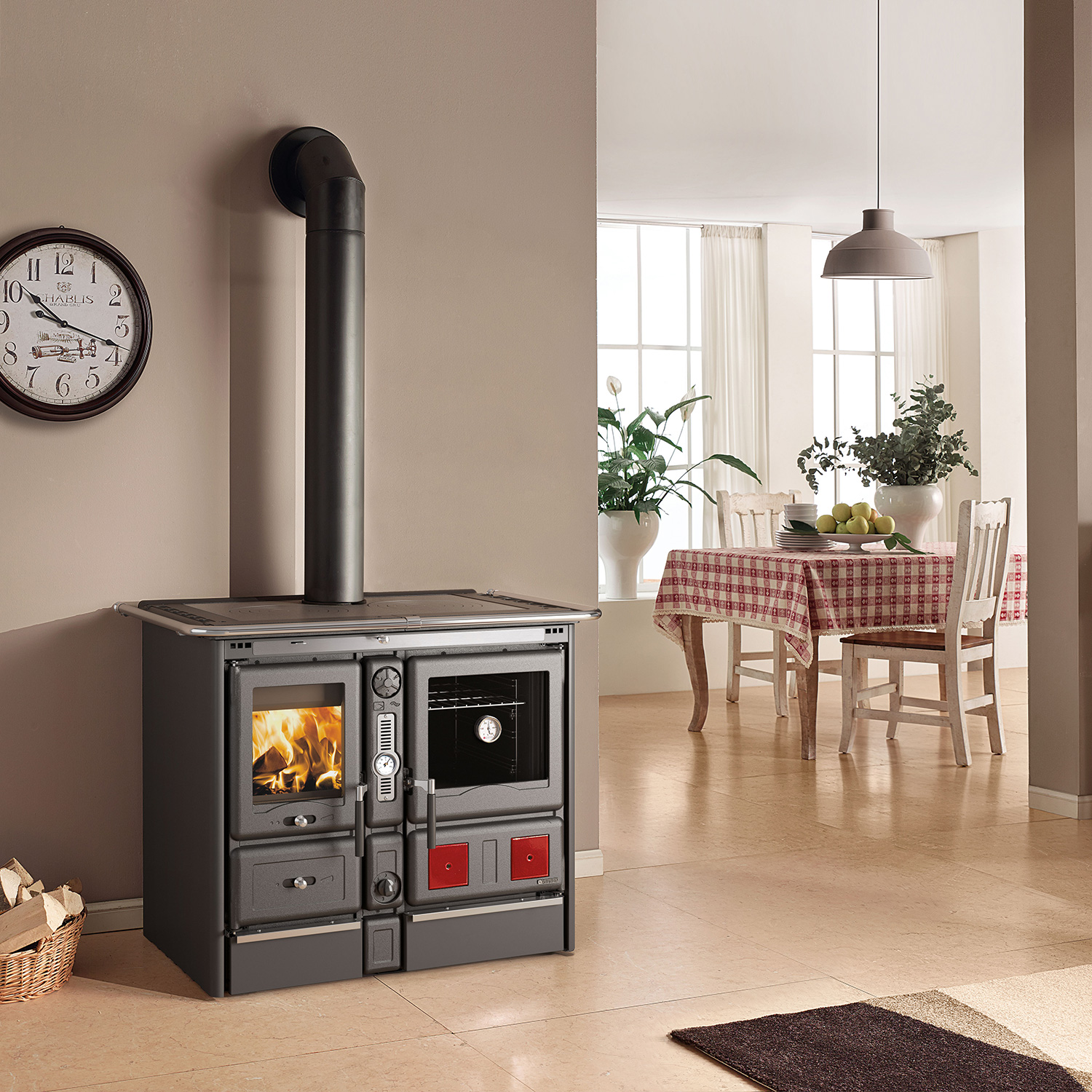 La Nordica Termorosa XXL DSA.16, Wasserführender Küchenofen, Nero