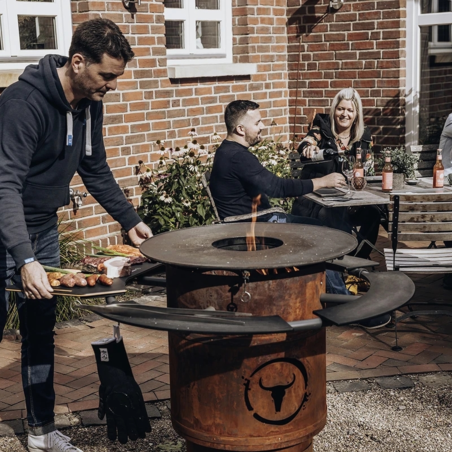 Moesta William Grillablage und Schneidebrett inkl. Klammern für Paperplank Ablagen für Bandit FirePlace