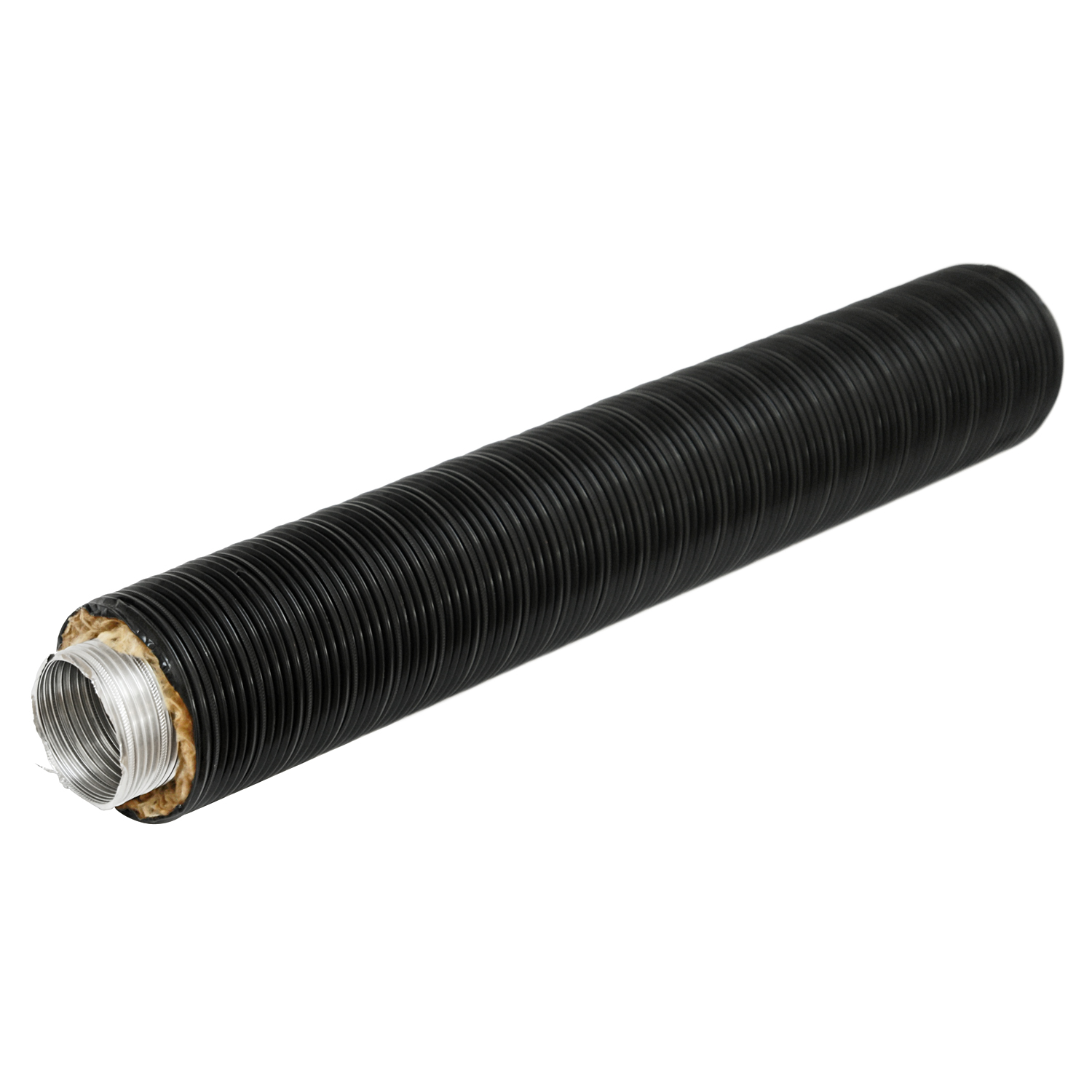 Therm Flex Aluflexrohr isoliert schwarz Ø 100 mm Länge 0,75 m, für Außenluft-Anschluss Therm Flex Aluflexrohr isoliert schwarz Ø 100 mm Länge 0,75 m, für Außenluft-Anschluss