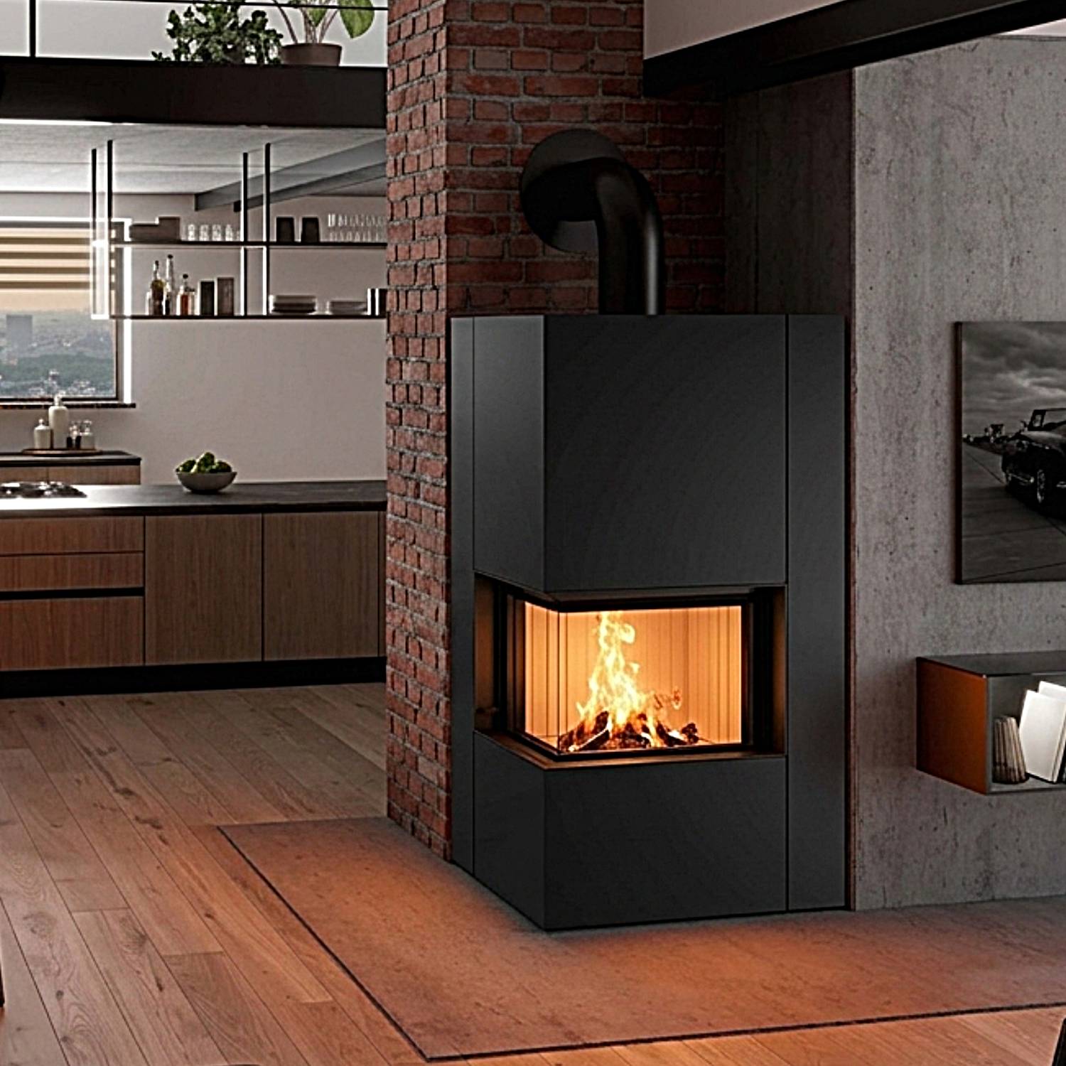 Spartherm Apollon 2L Kaminbausatz RLA Nero