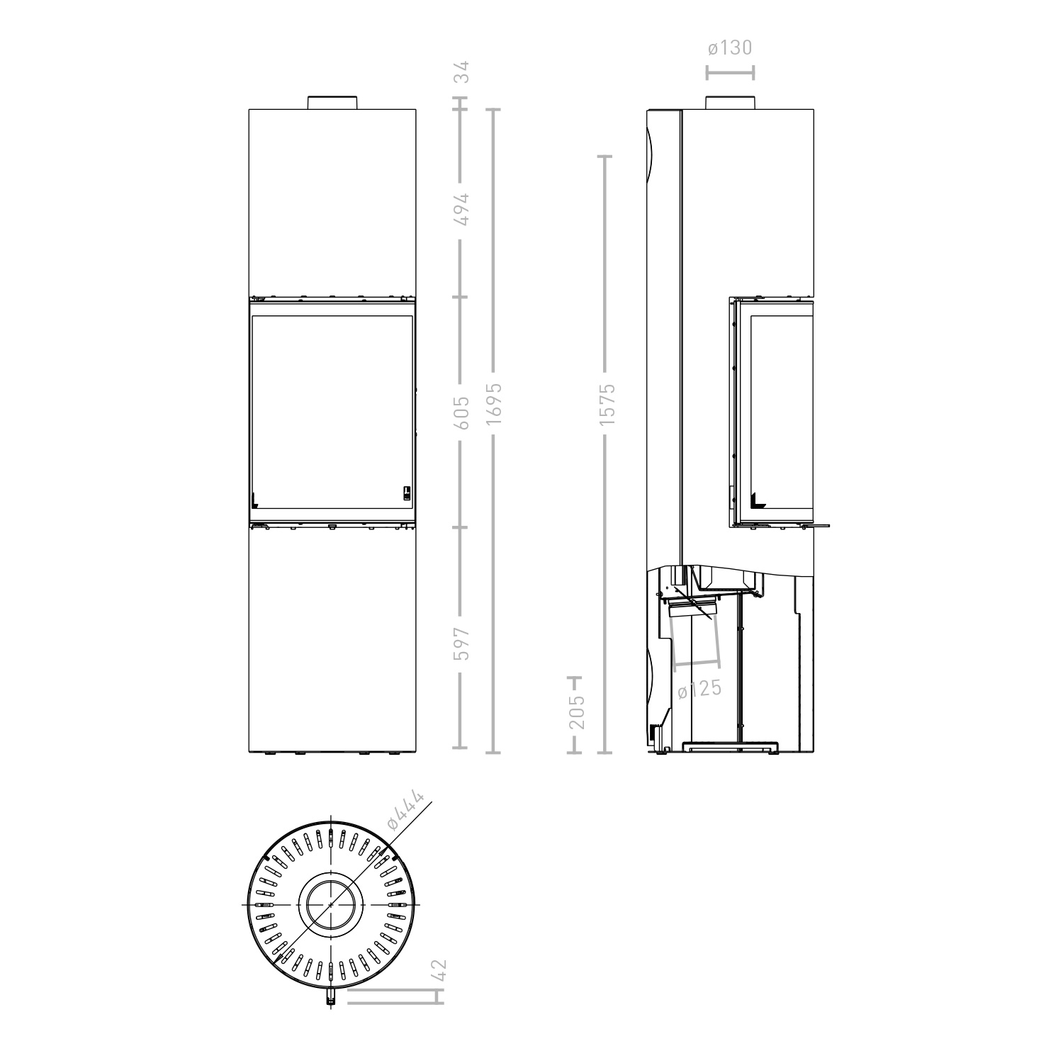 Austroflamm Stila 2.0 Kaminofen Stahl Gussgrau