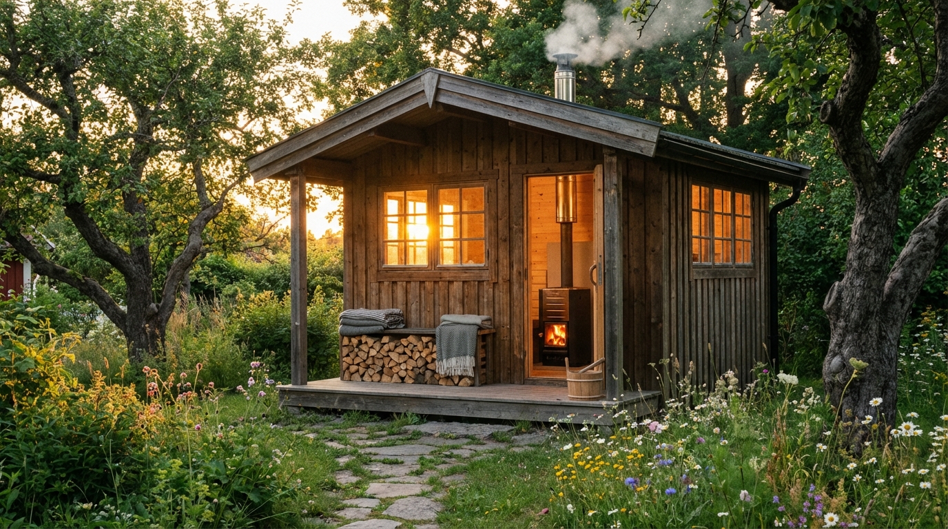 Garten-Sauna-mit-Feuer-Wellness-Bereich-gestalten